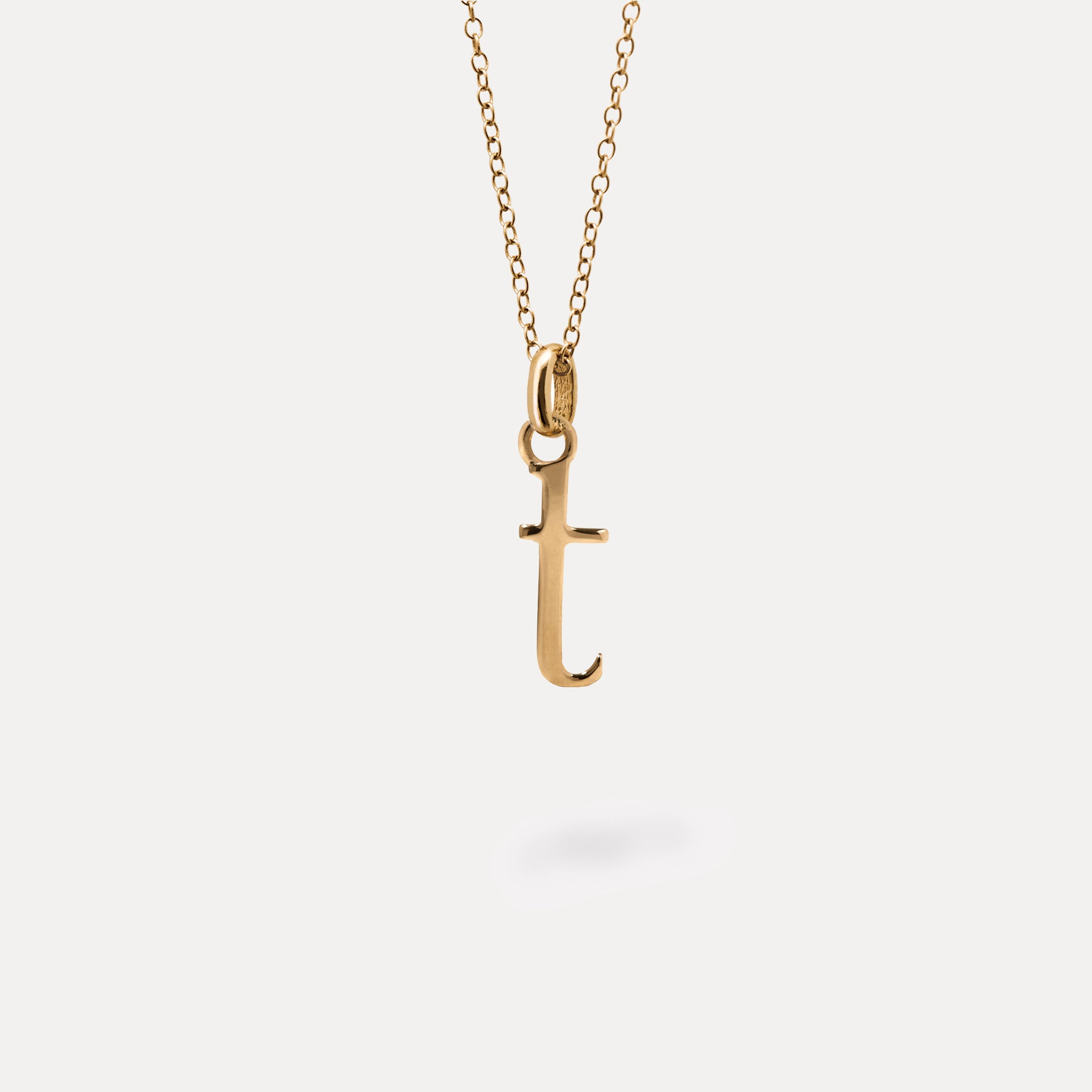 Initial mit Ankerkette 24k Gold Vermeil