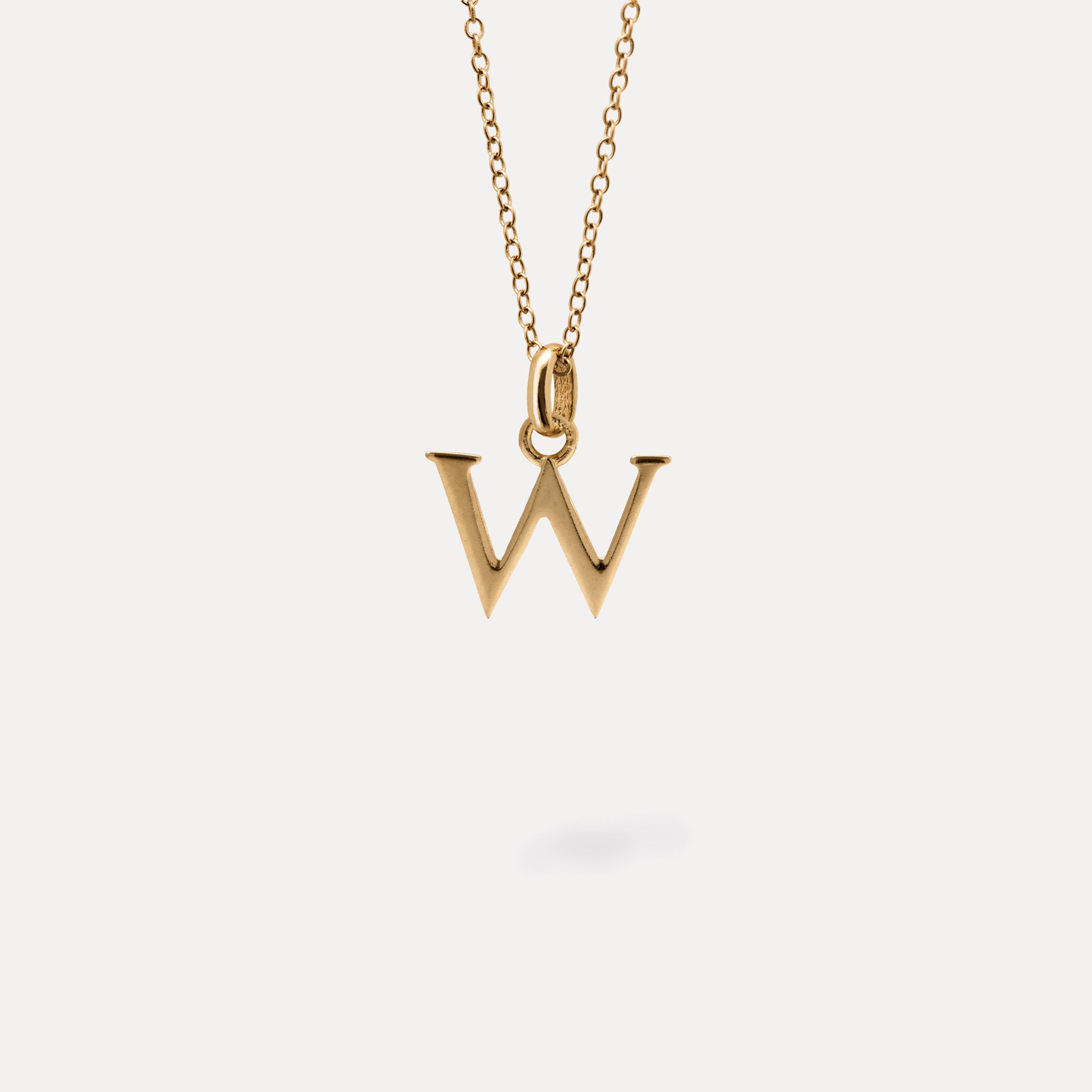 Initial mit Ankerkette 24k Gold Vermeil