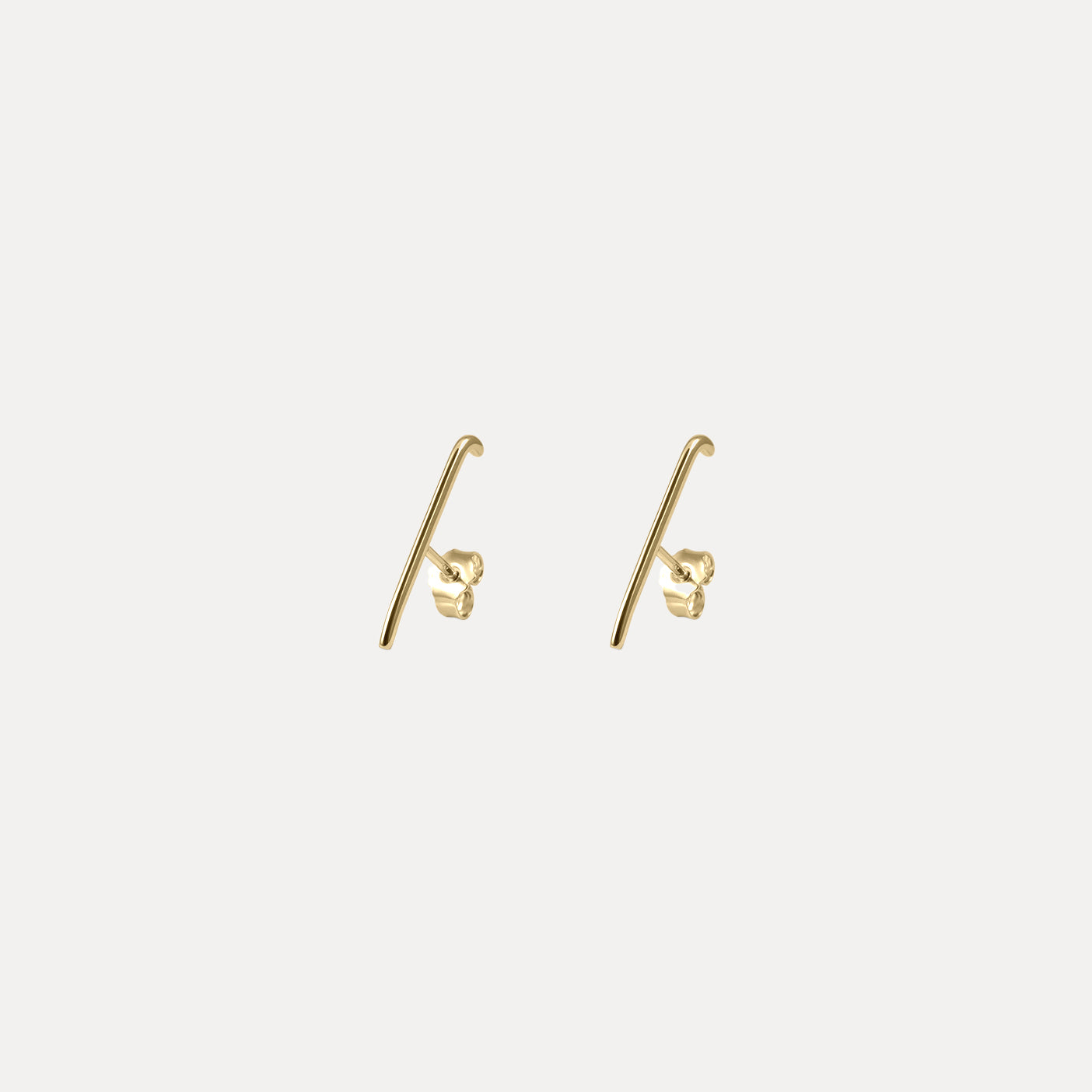Bar Staple Ohrstecker Ohrringe | 585 Gold