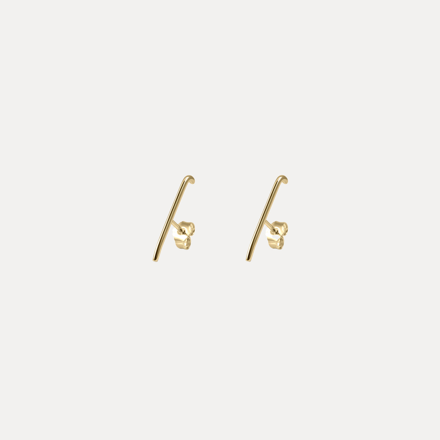 Bar Staple Ohrstecker 14k Massivgold