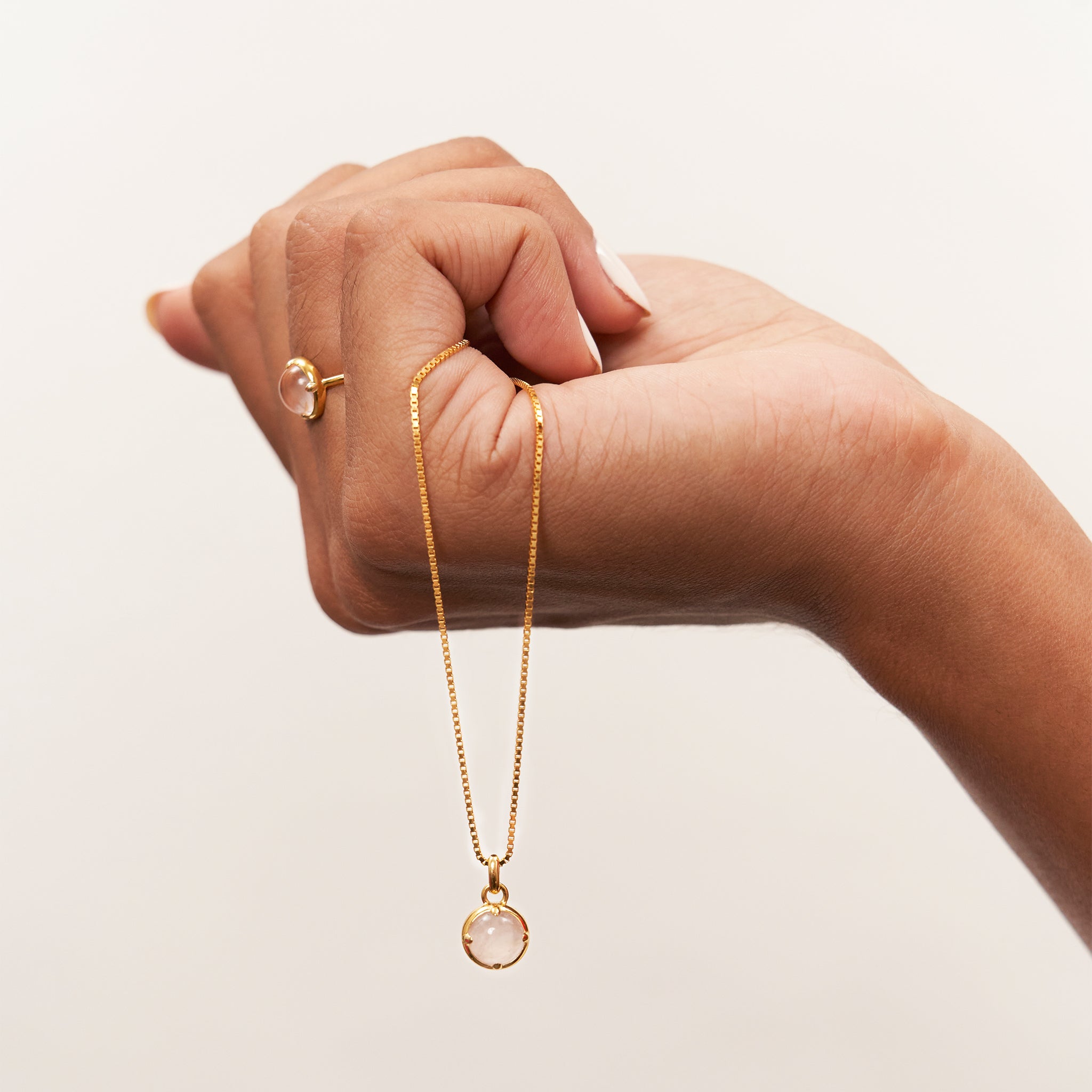 Rosenquarz Instants of Love Kette