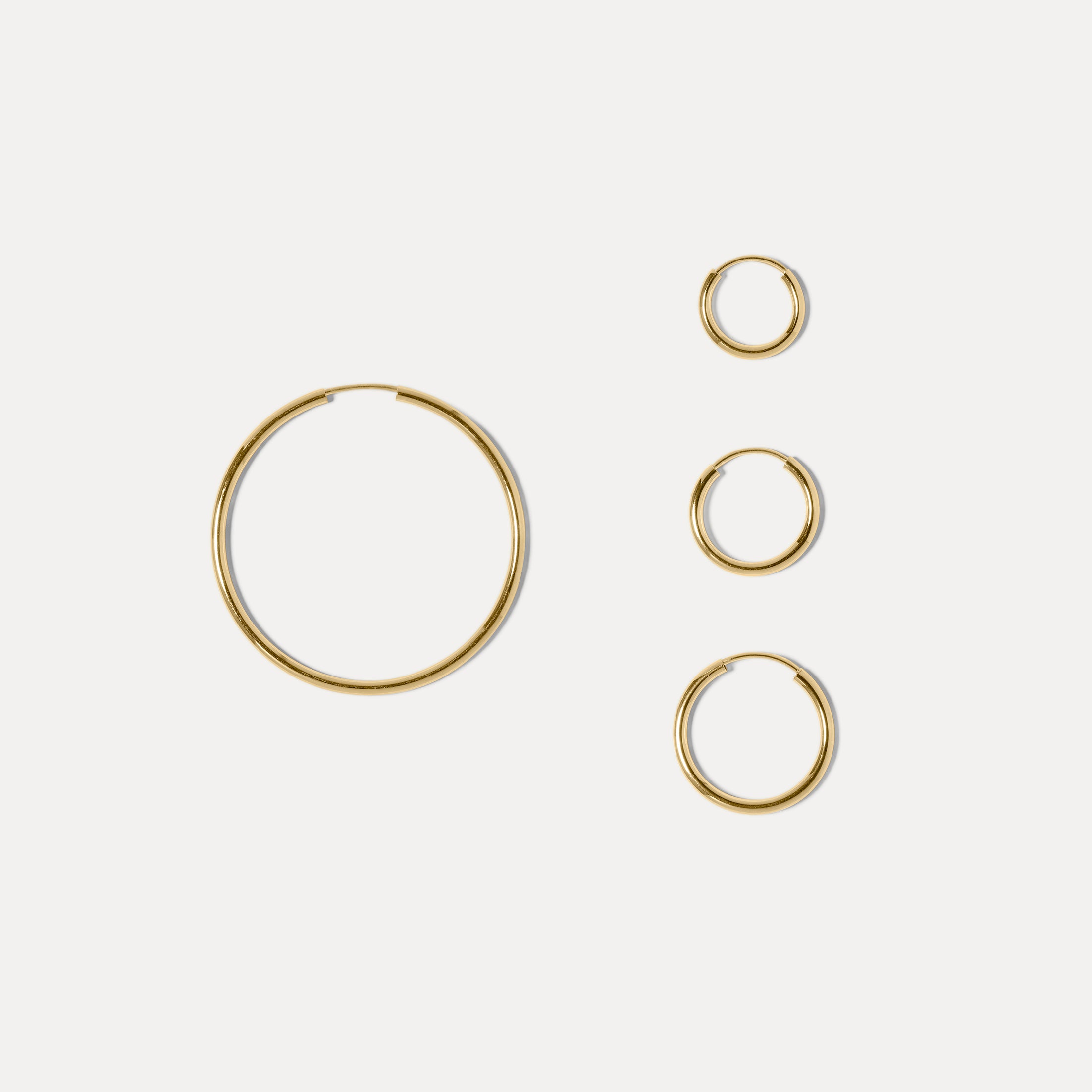 Basic Creolen Ohrringe | 585 Gold