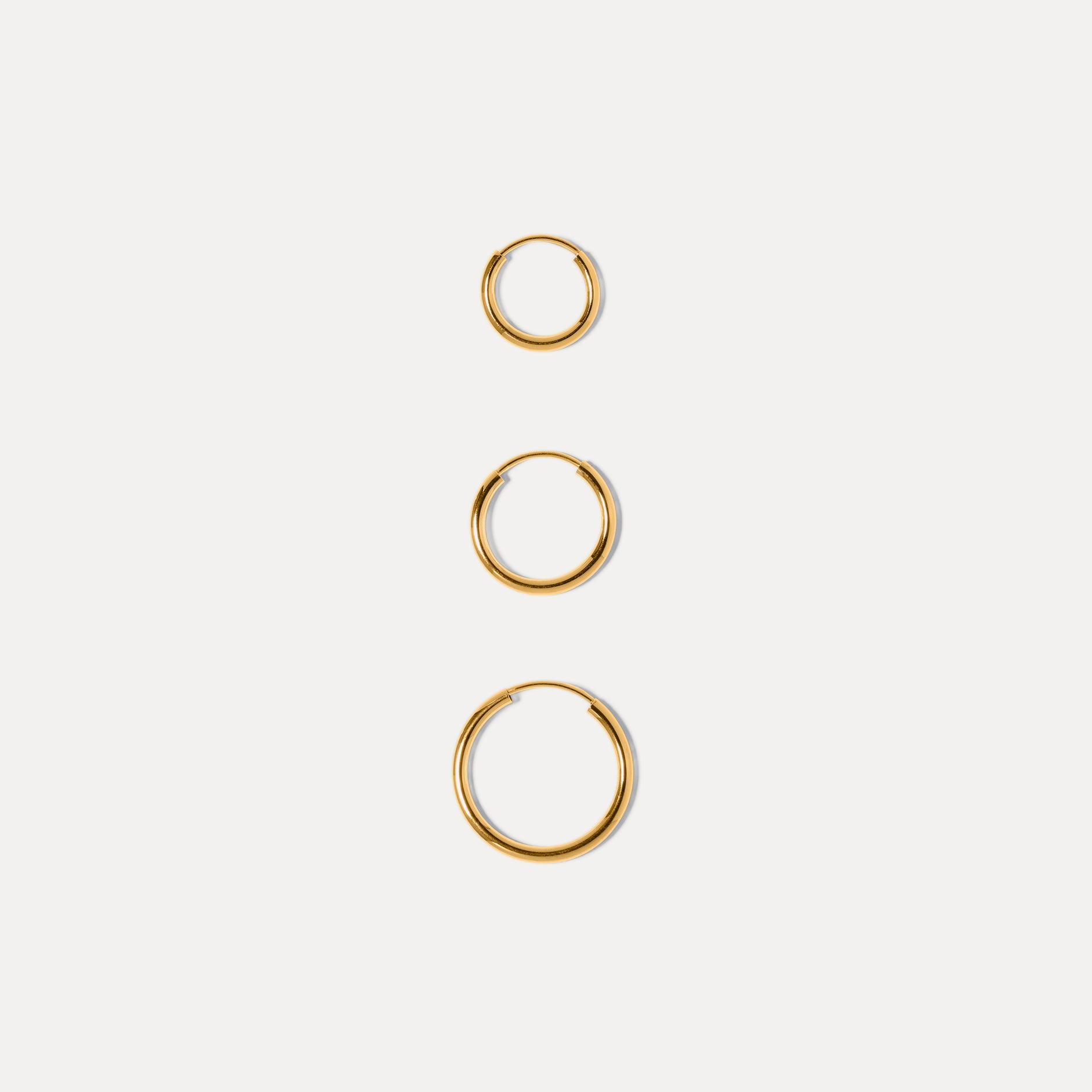 Basic Trio Creolen Ohrringe - Single