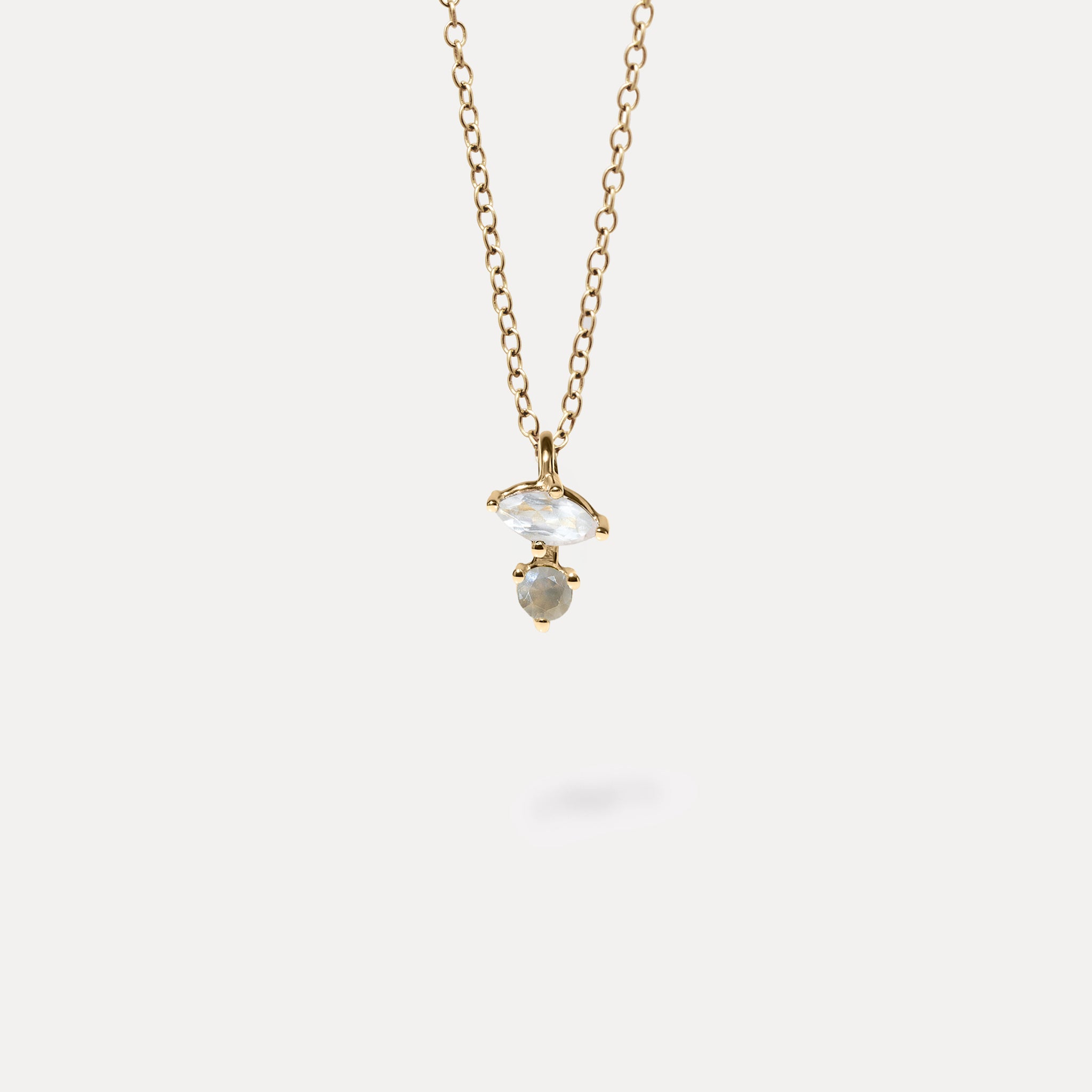 Mondstein & Grauer Mondstein Joy Anhänger | 585 Gold