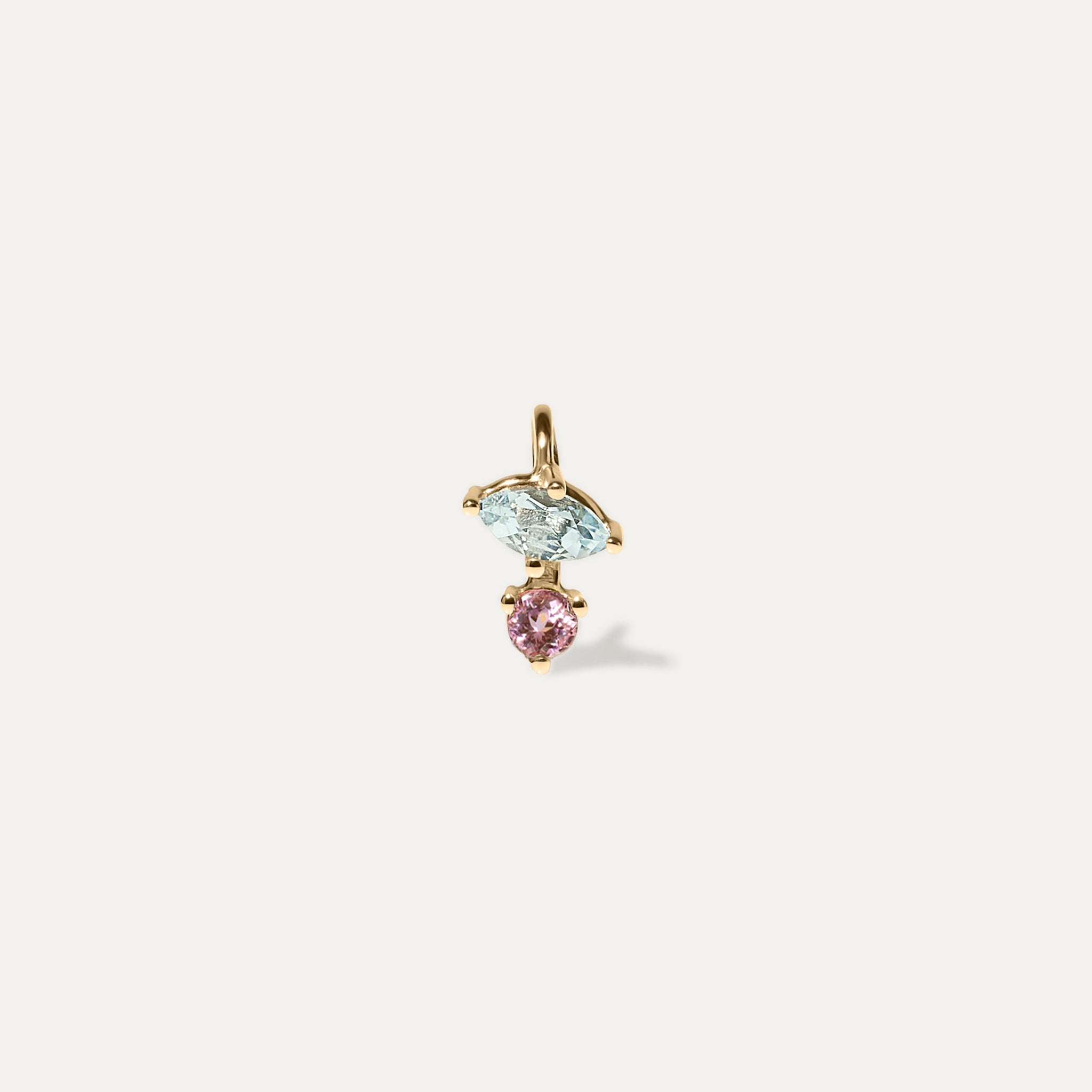 Aquamarin & Rosa Turmalin Joy Anhänger | 585 Gold