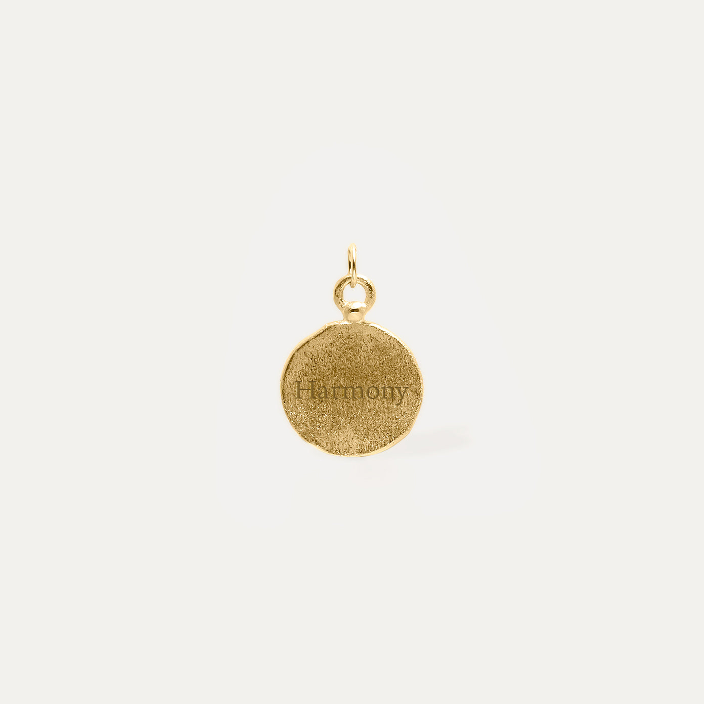 Engravable Fluid Medallion Anhänger | 585 Gold - Matt