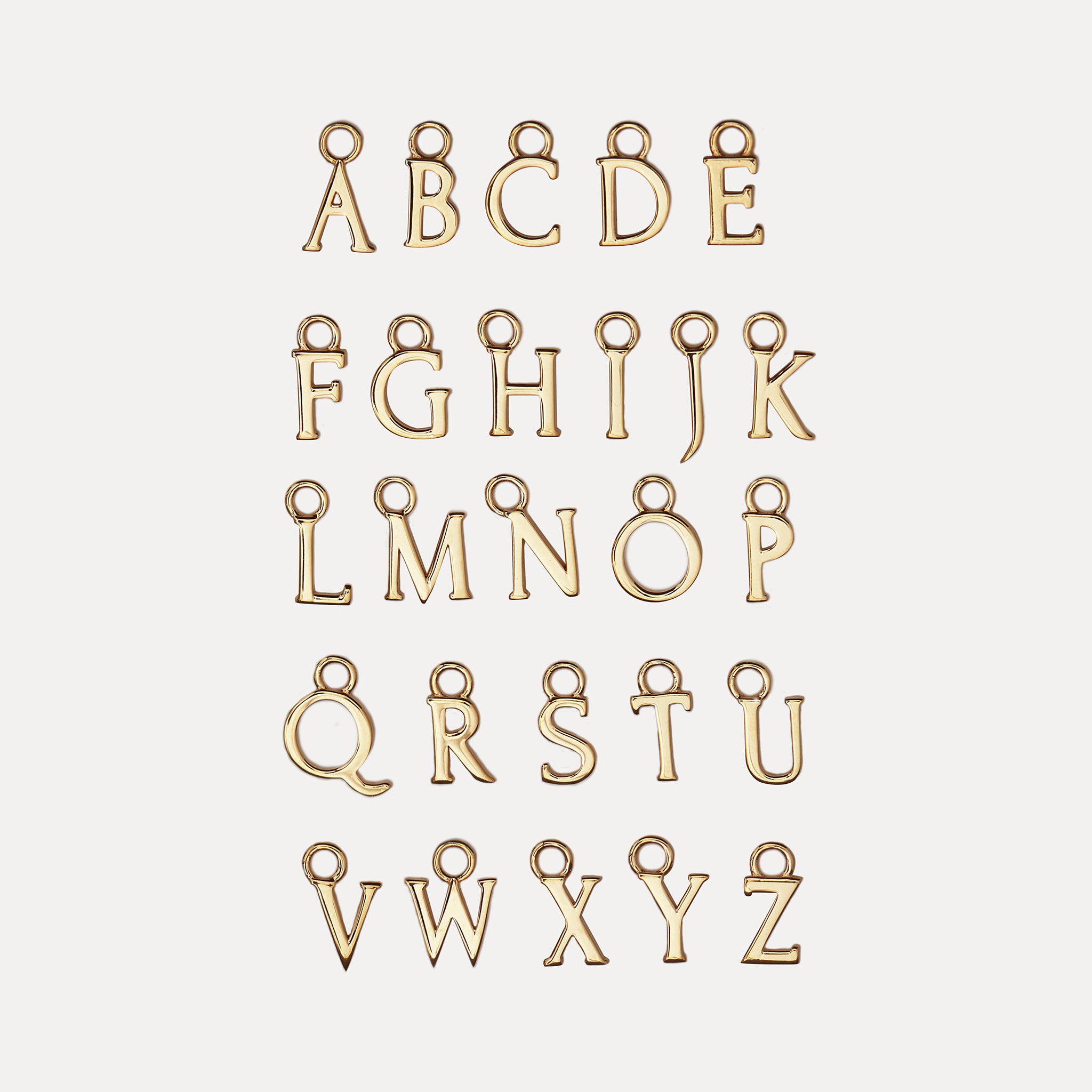 Mini Initial Creolen Ohrringe Klein | 585 Gold