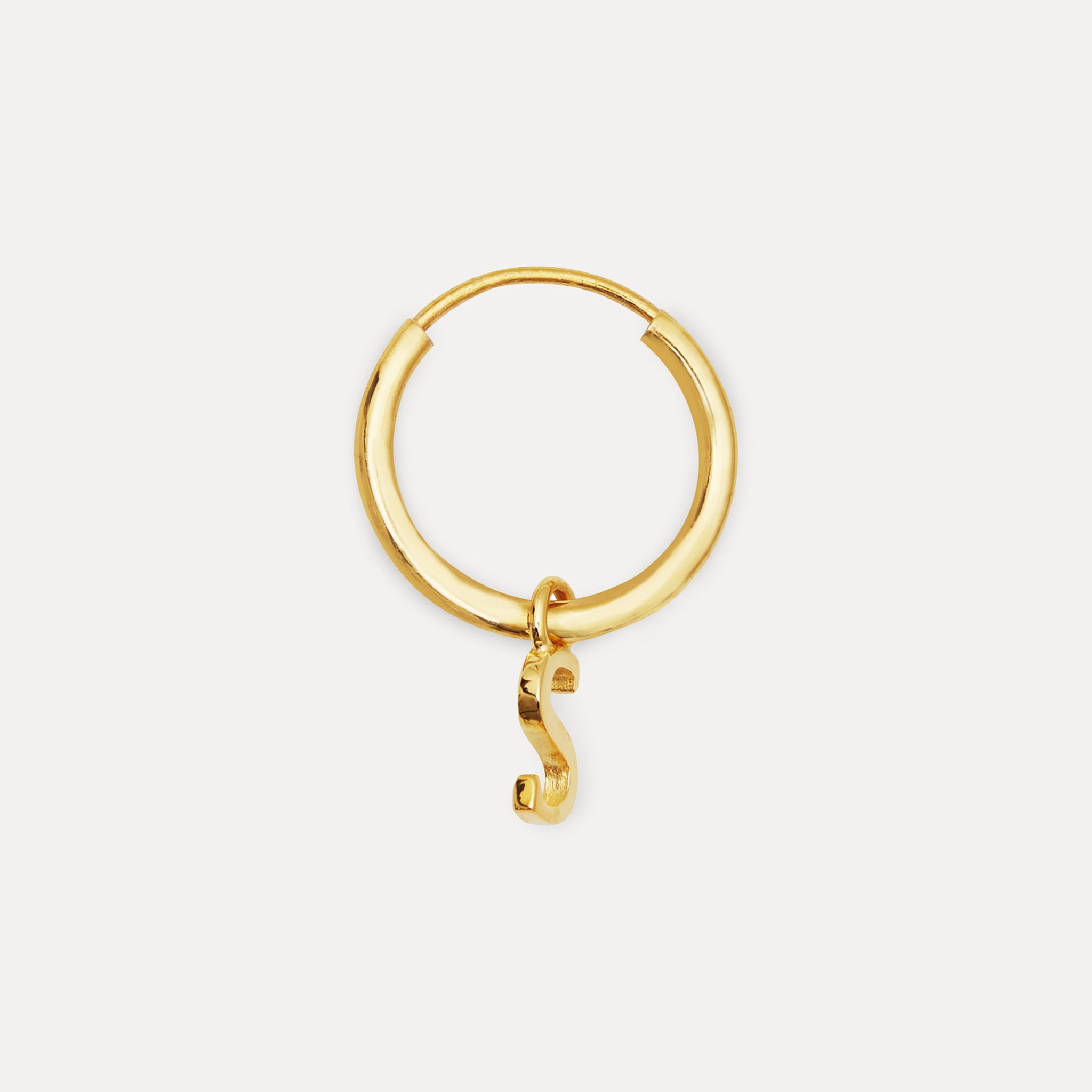 Mini Initial Creolen Ohrringe Klein - Single