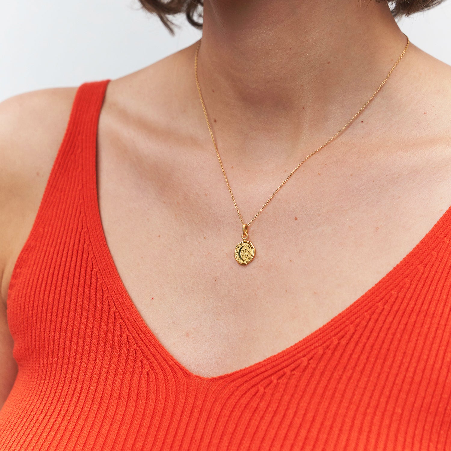 Moon Seal Kette | 585 Gold