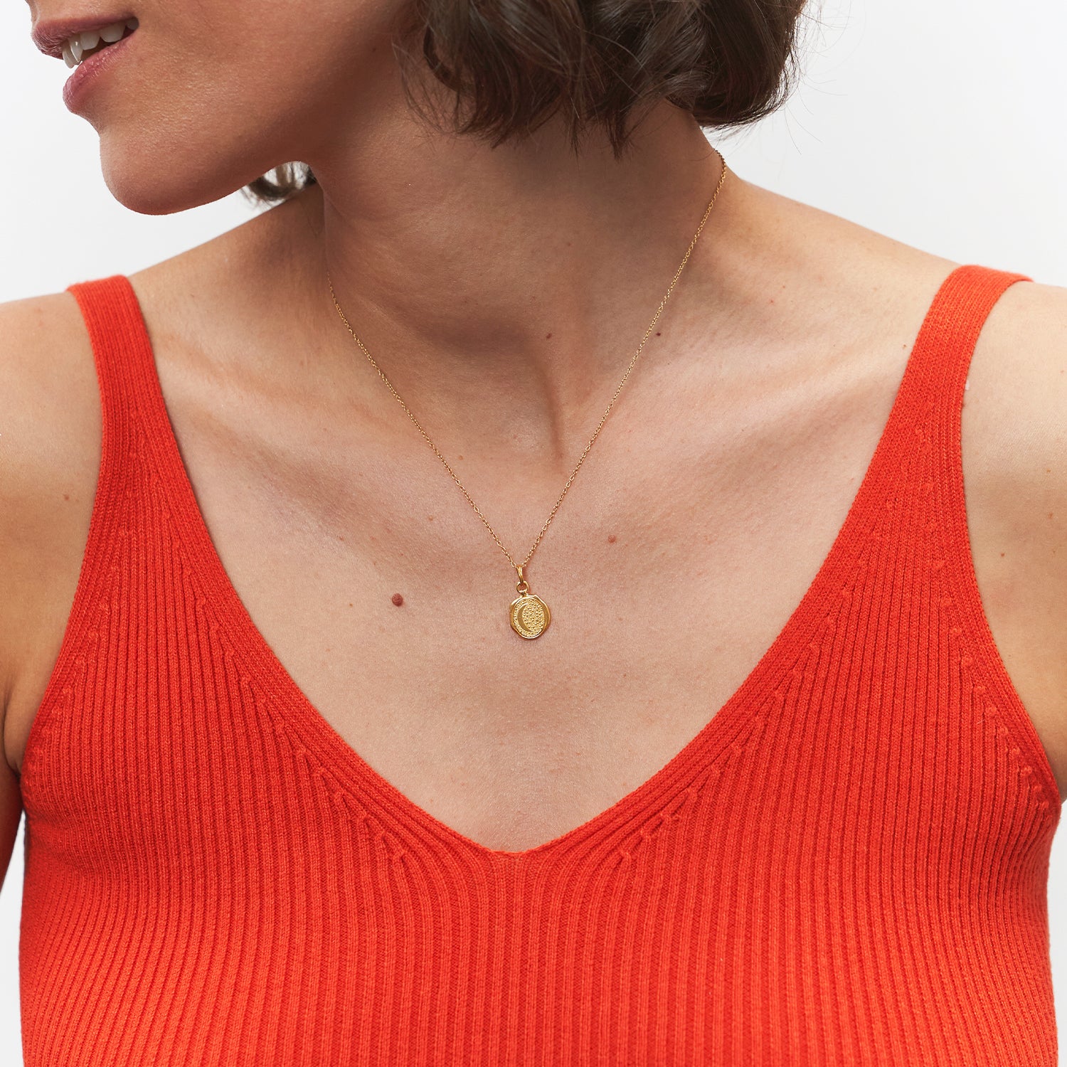 Moon Seal Kette | 585 Gold