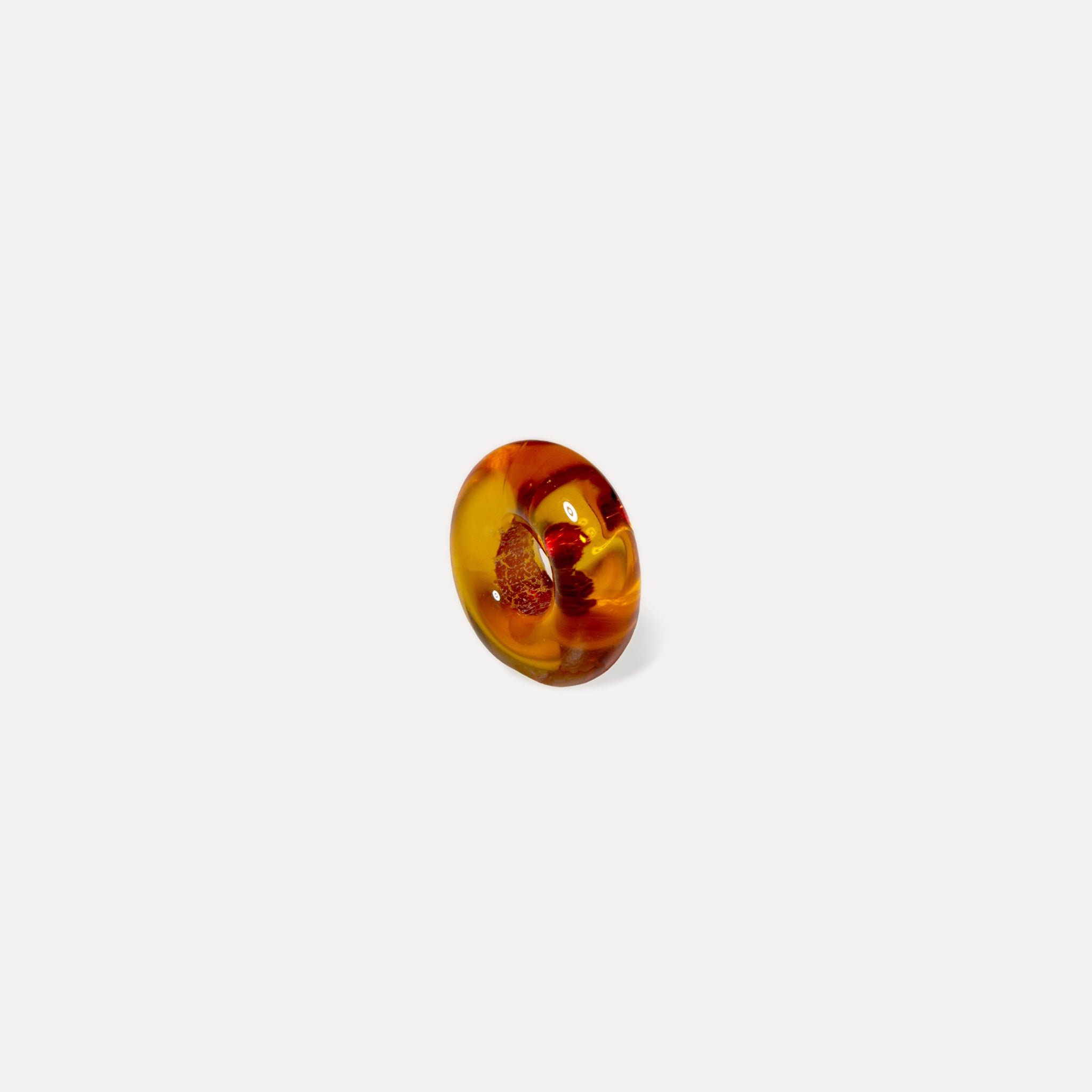 Mini Murano Glas Dotted Karamell - Single