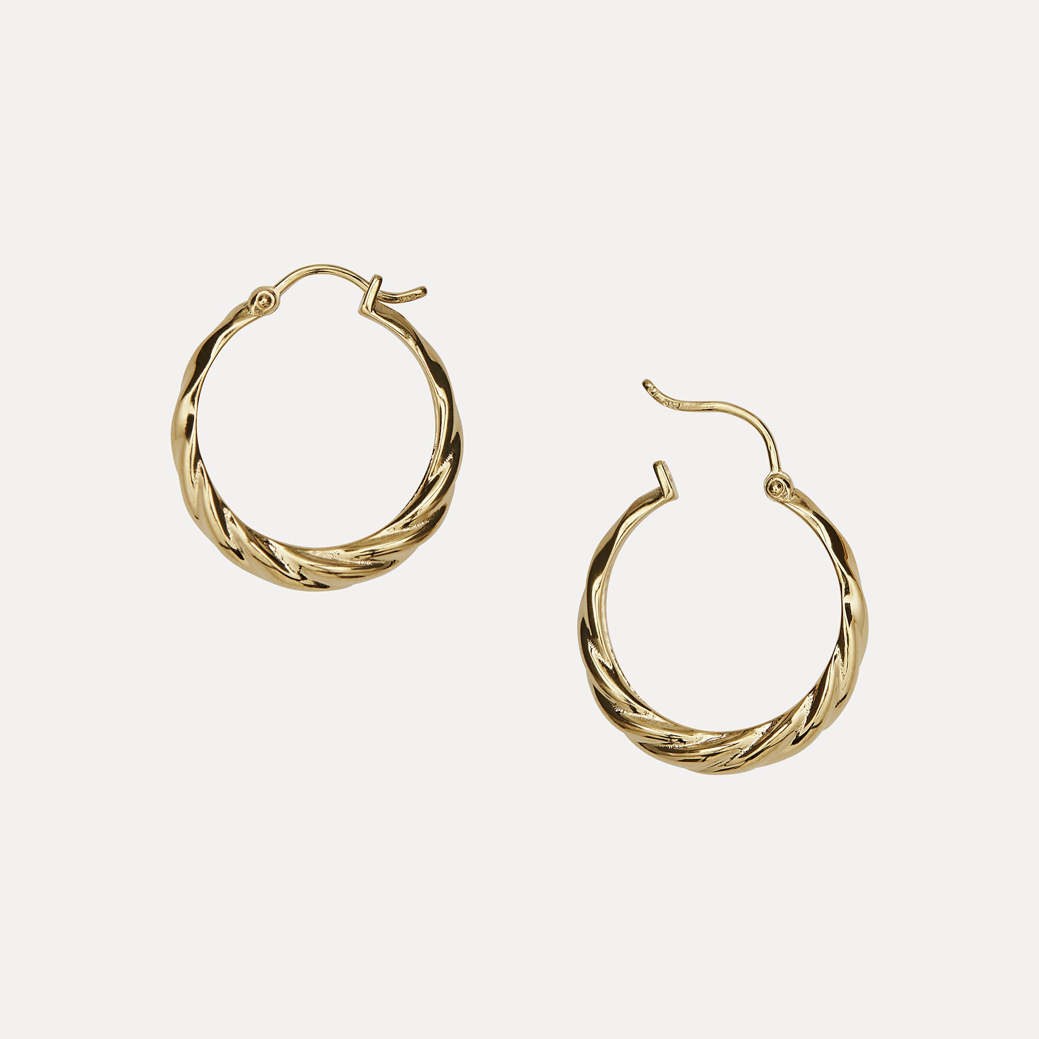 Nest Creolen Ohrringe | 585 Gold
