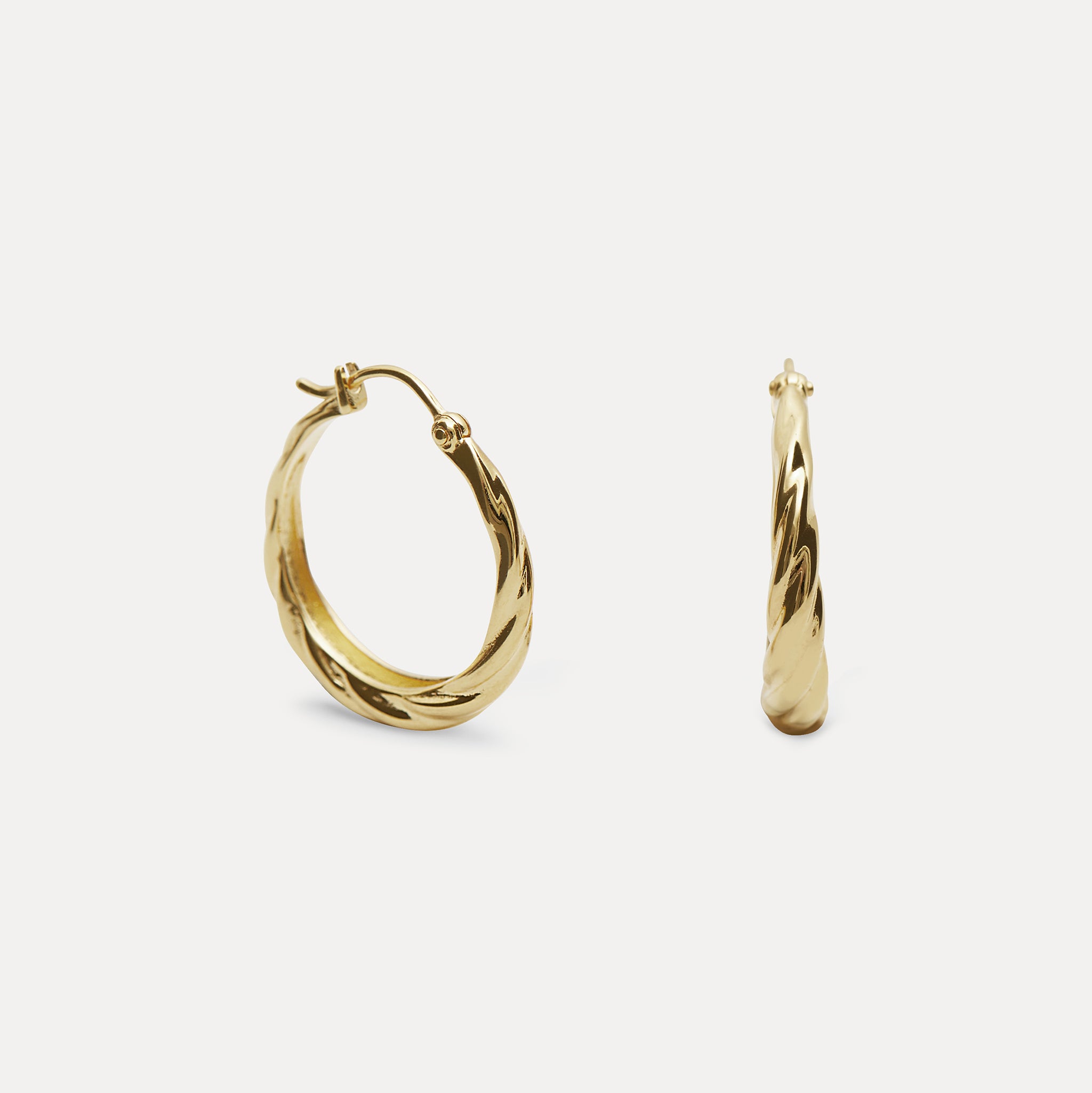 Nest Creolen Ohrringe | 585 Gold