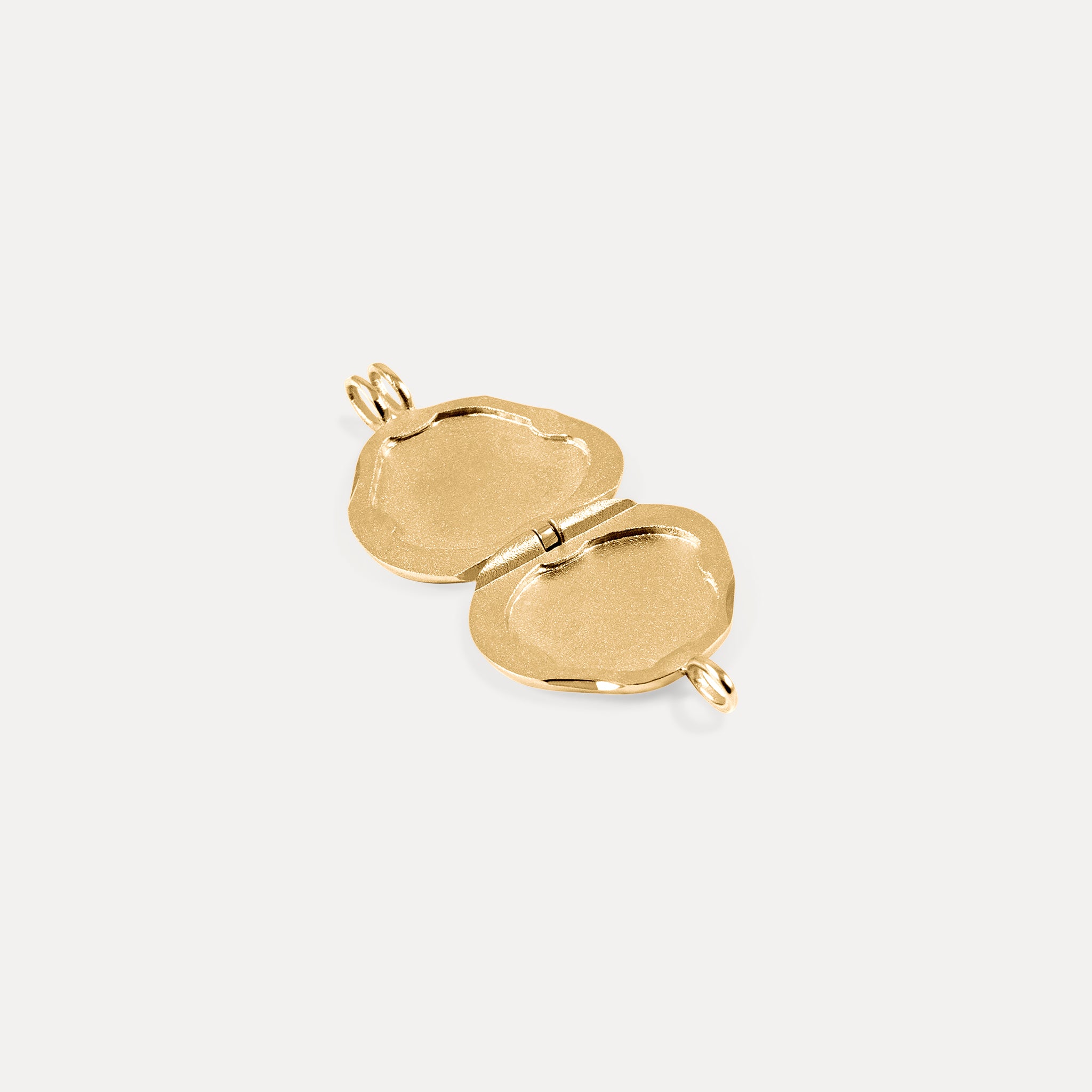 Organic Liquid Medaillon Anhänger 14k Massivgold