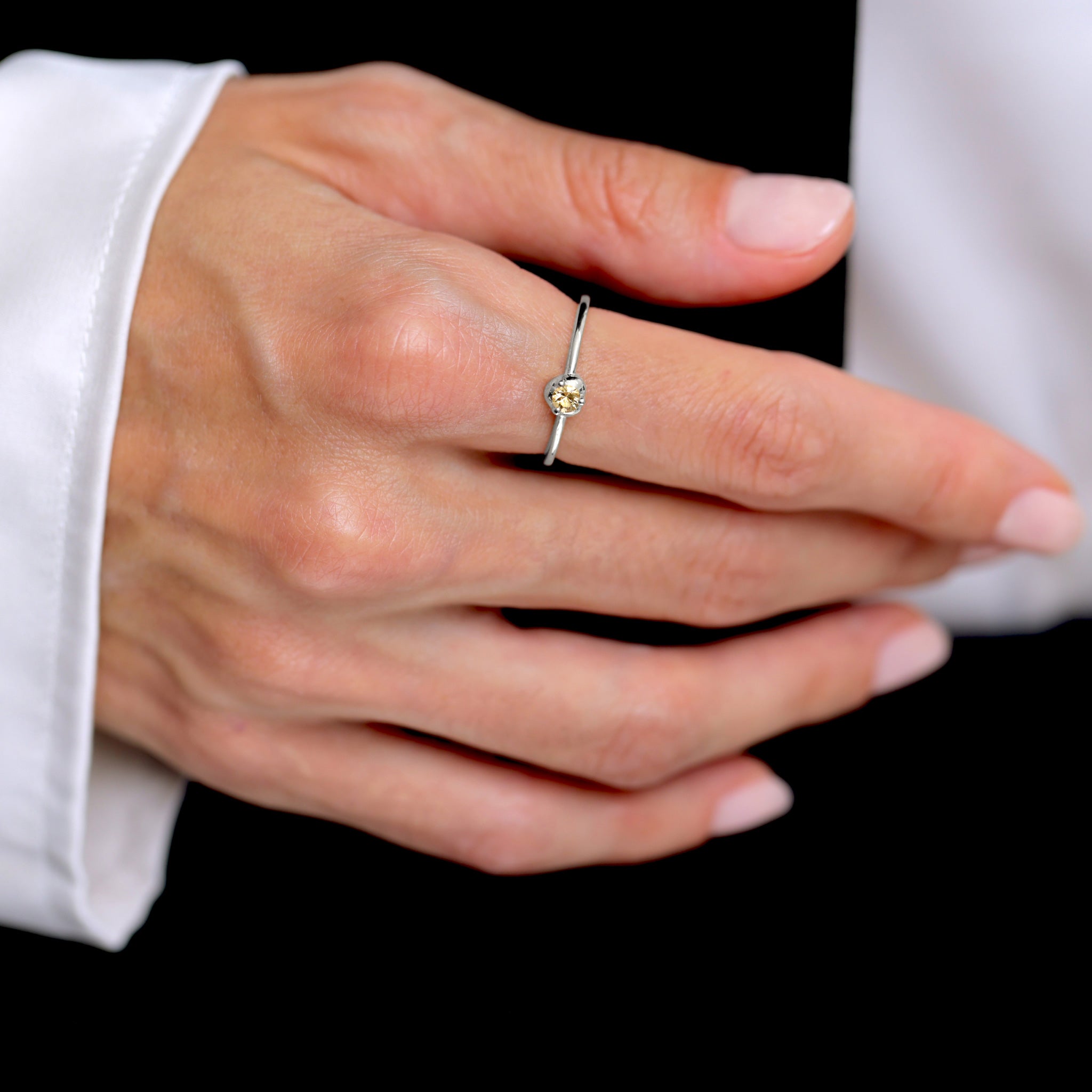 Mini Birthstone Ring 925 Silber