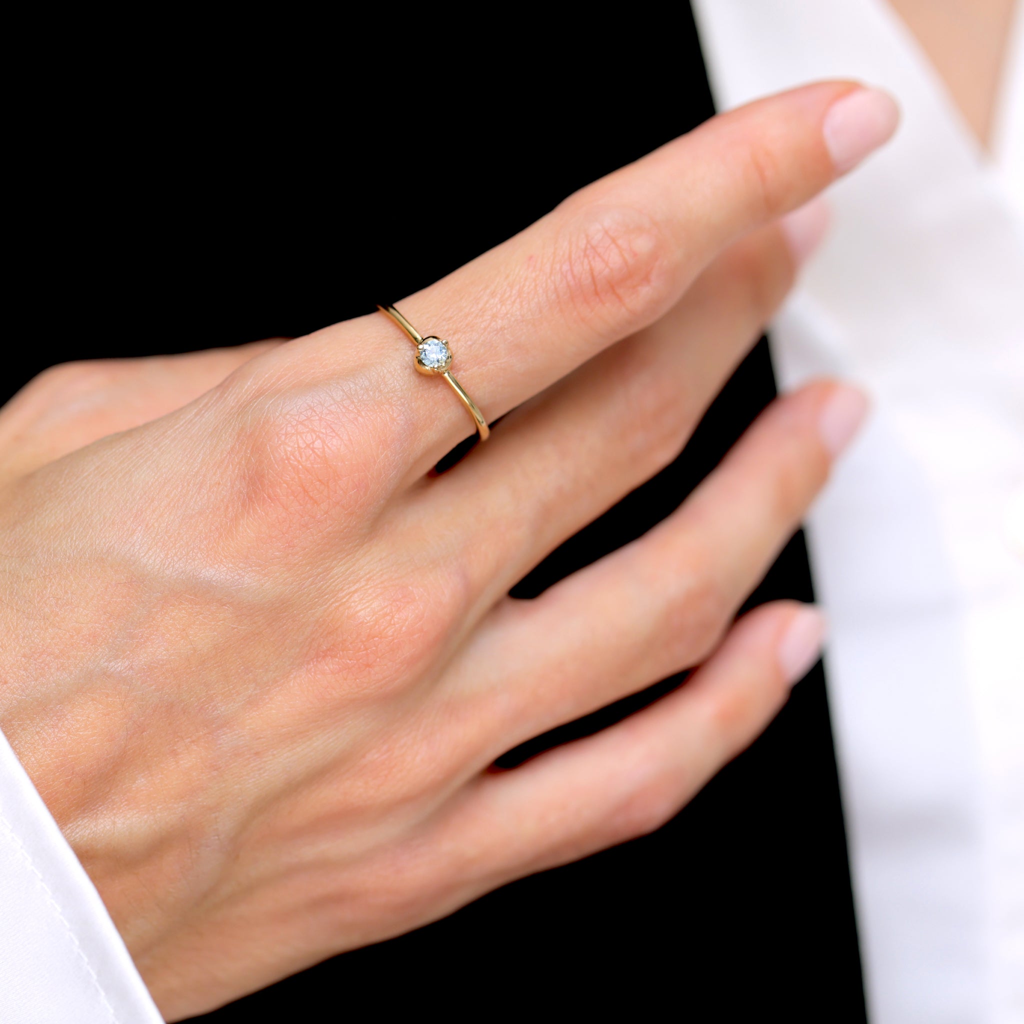 Mini Birthstone Ring 24k Gold Vermeil