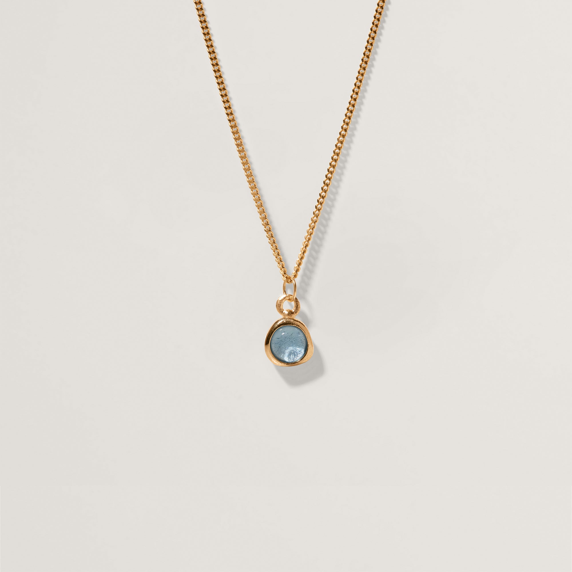 Aquamarin Stone Fluid Kette
