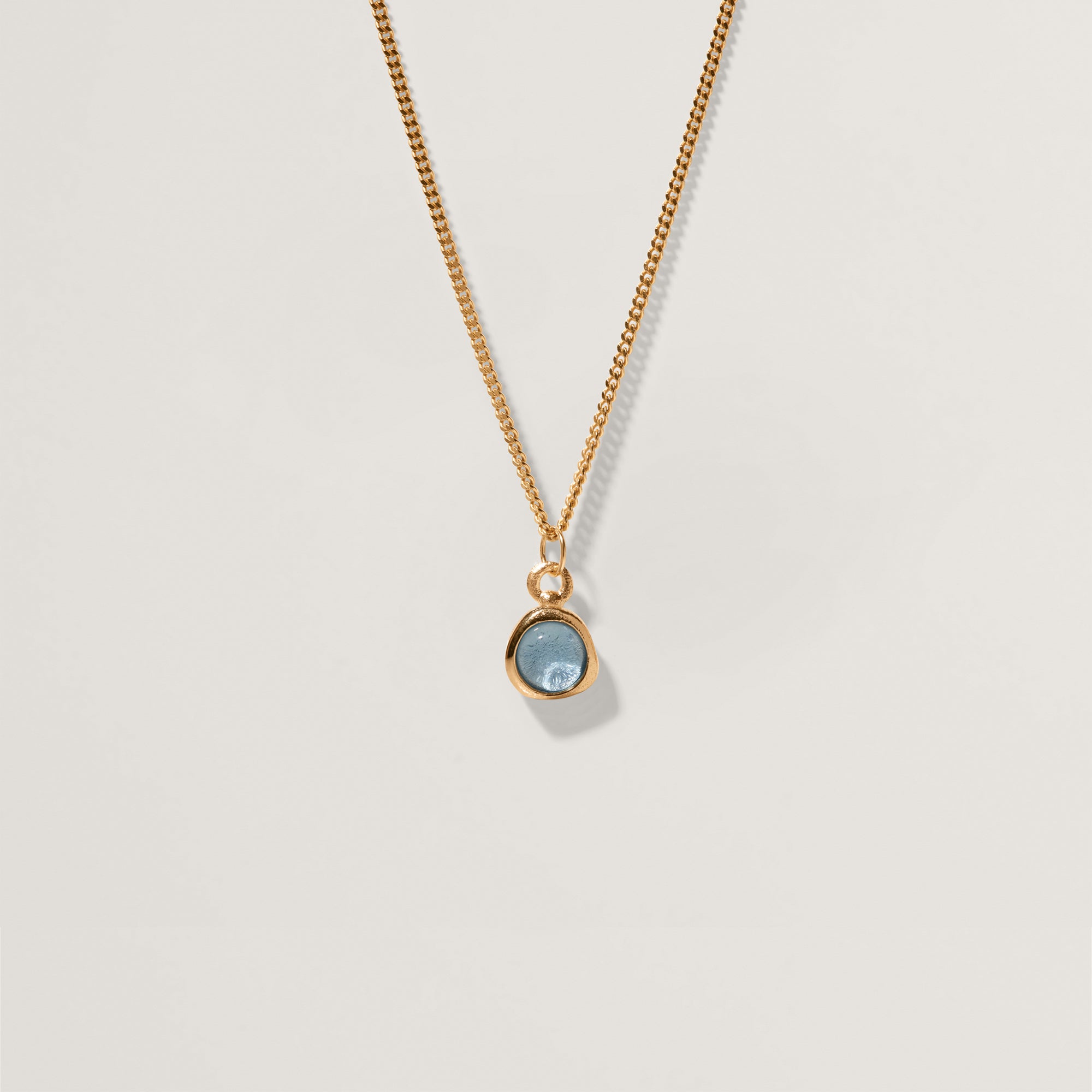 Stone Fluid Kette Aquamarin