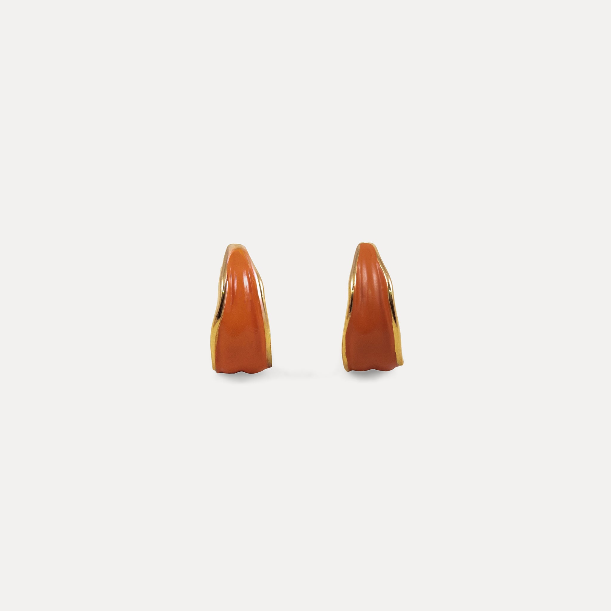 Eden Paprika Small Creolen Ohrringe Orange