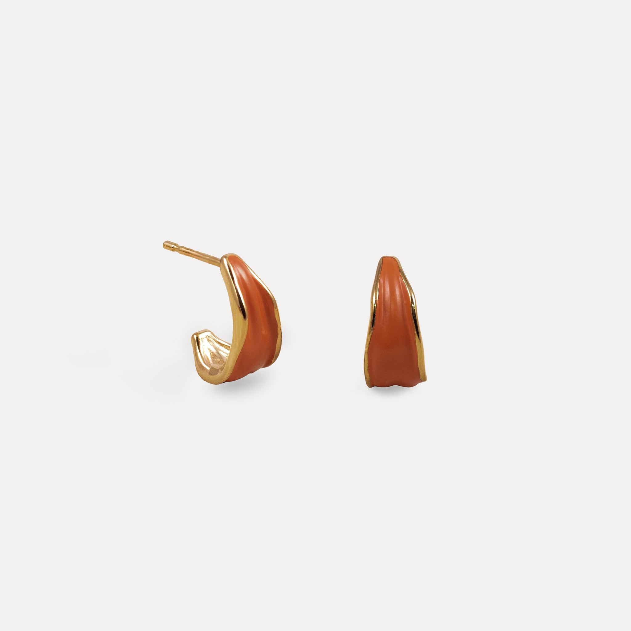 Eden Paprika Small Creolen Ohrringe Orange