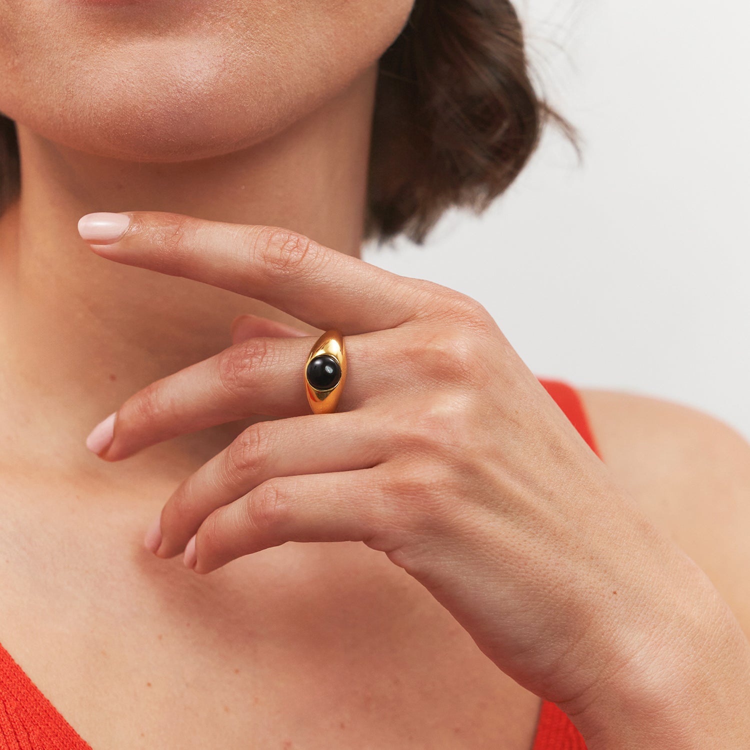 Onyx Eden Pea Ring | 585 Gold