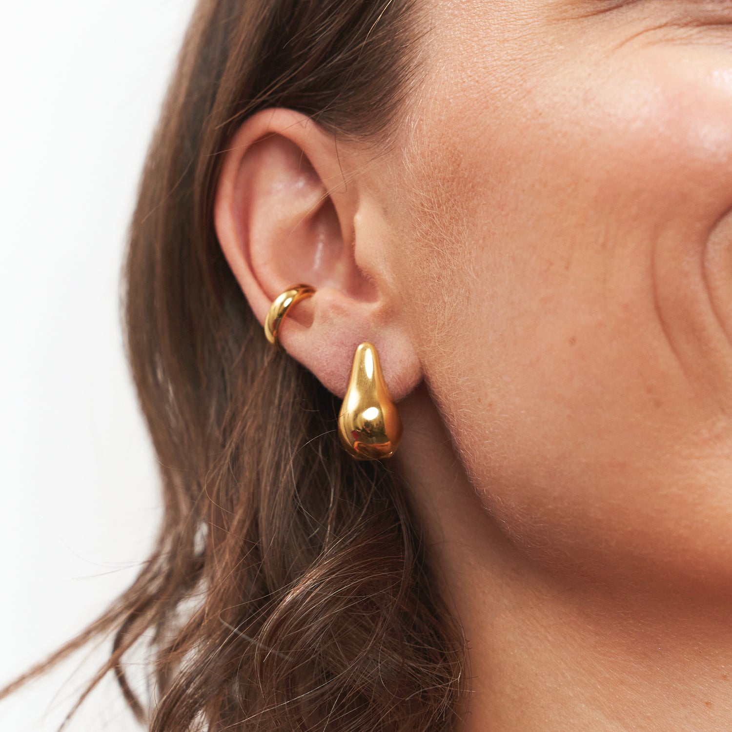 Eden Pear Creolen Ohrringe | 585 Gold