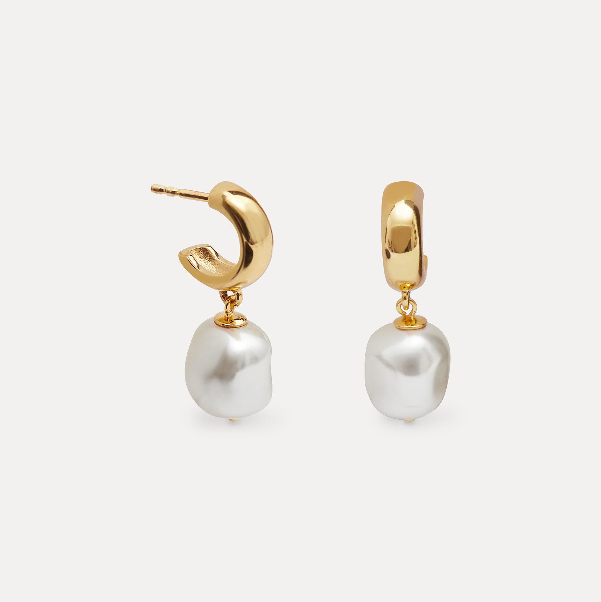 Pearl Bold Creolen Ohrringe