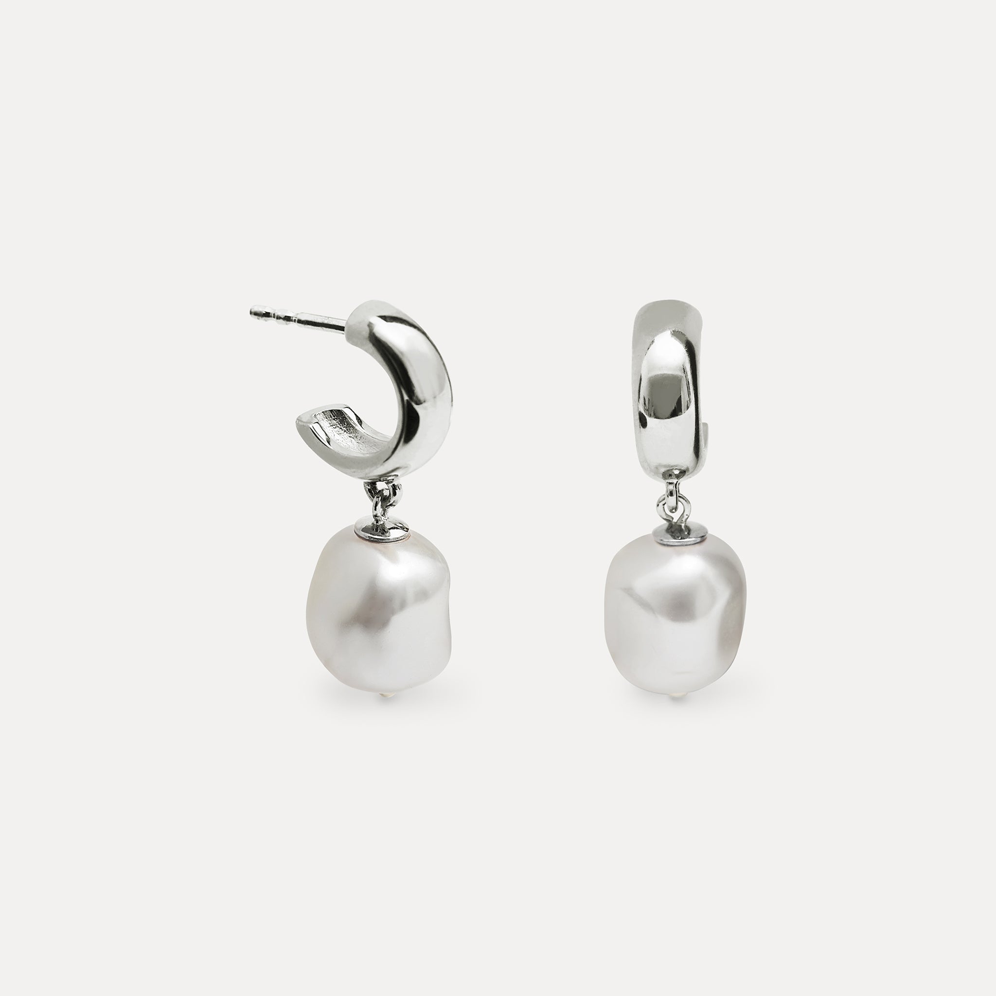 Pearl Bold Creolen Ohrringe
