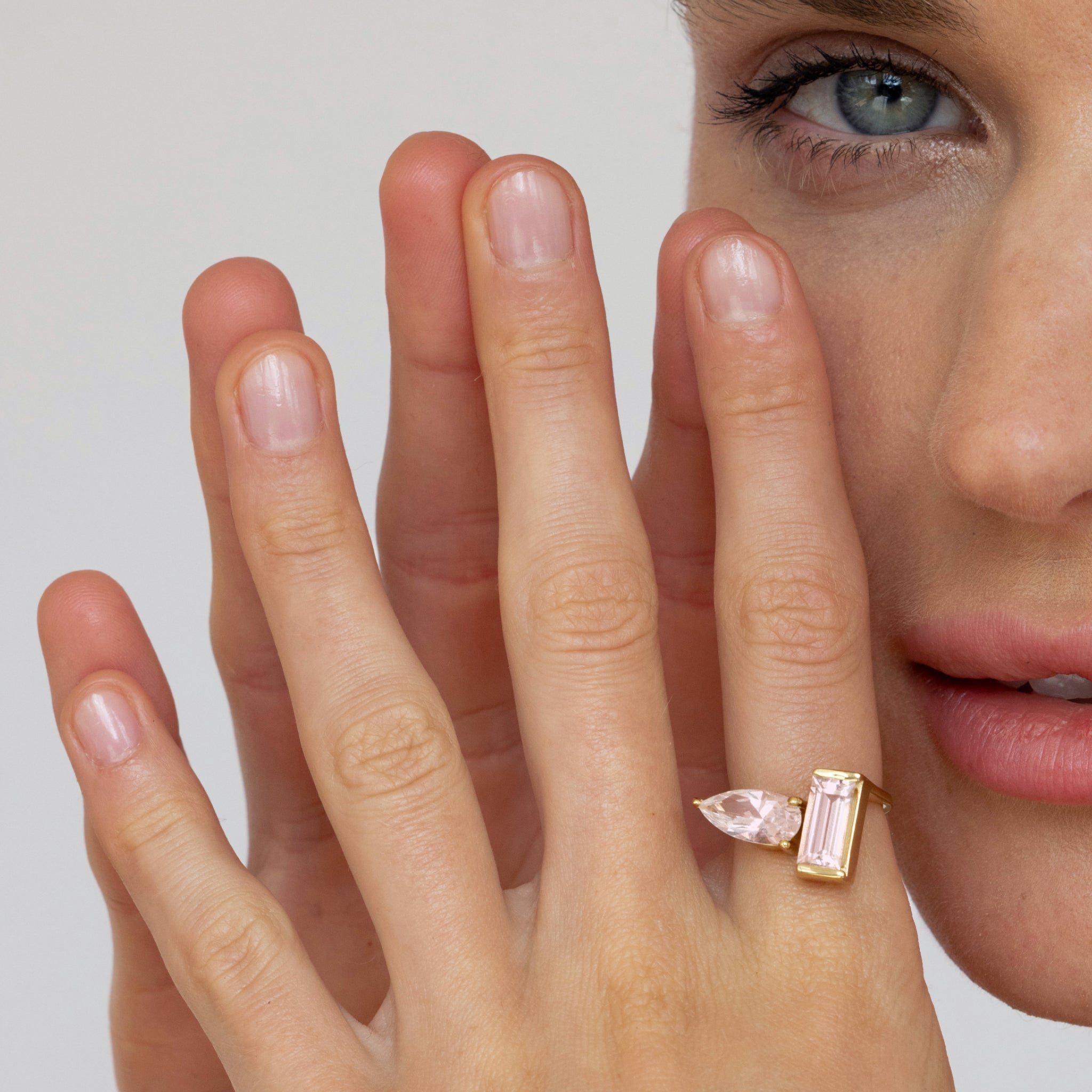 Rosenquarz Balance Ring