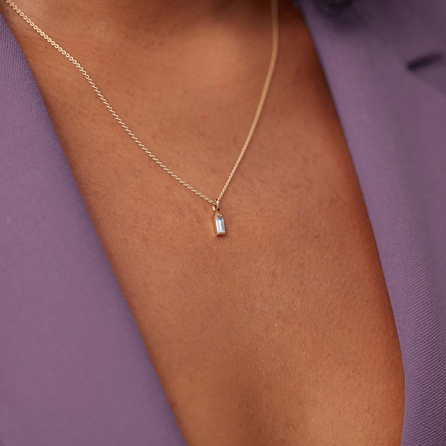 Aquamarin Retro Anhänger | 585 Gold