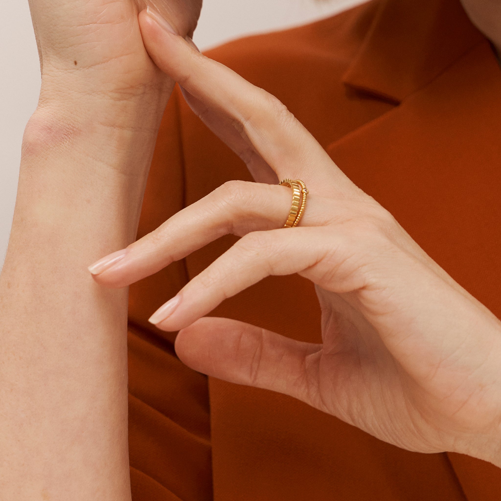 Ridged Ring | 585 Gold