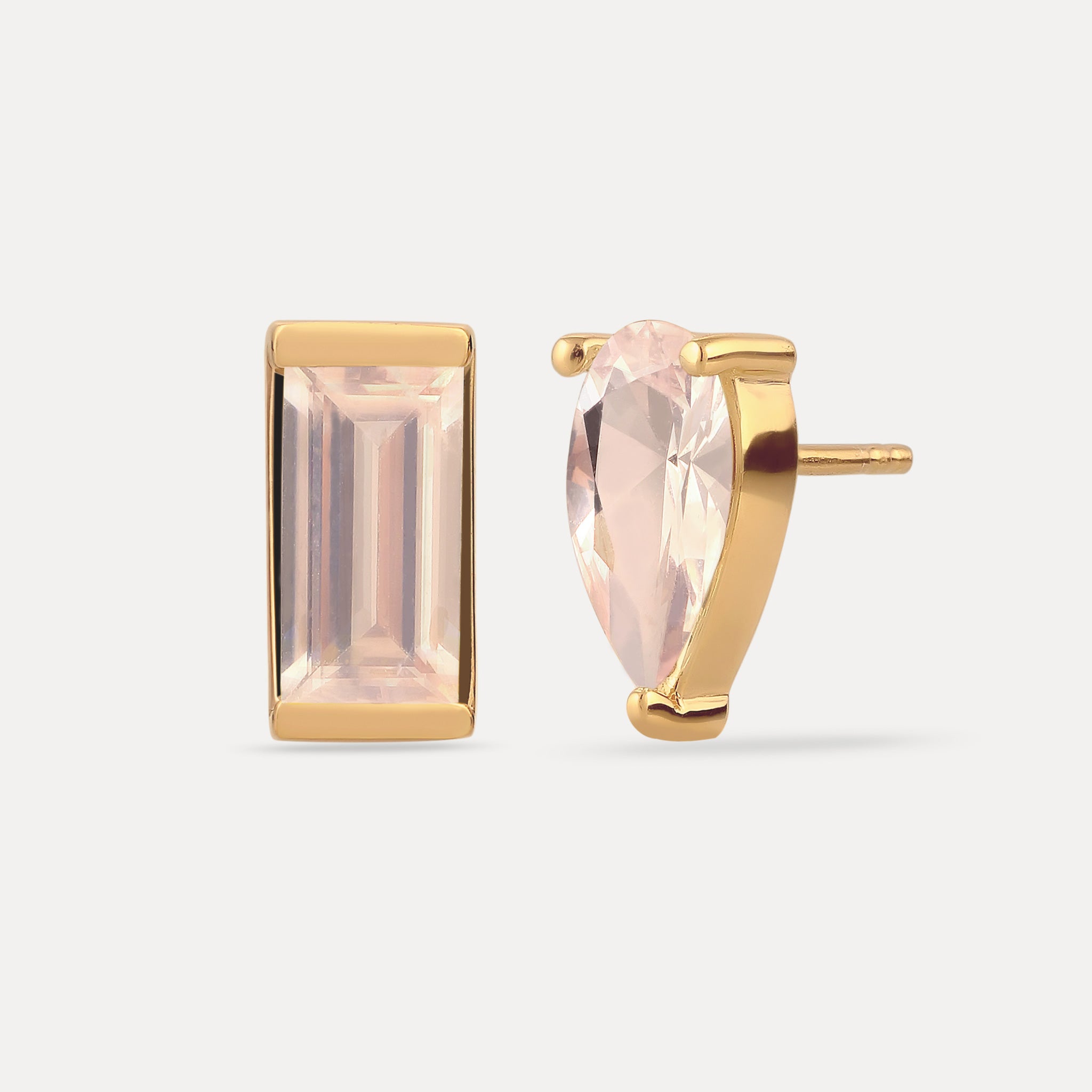 Rosenquarz Balance Ohrstecker Ohrringe