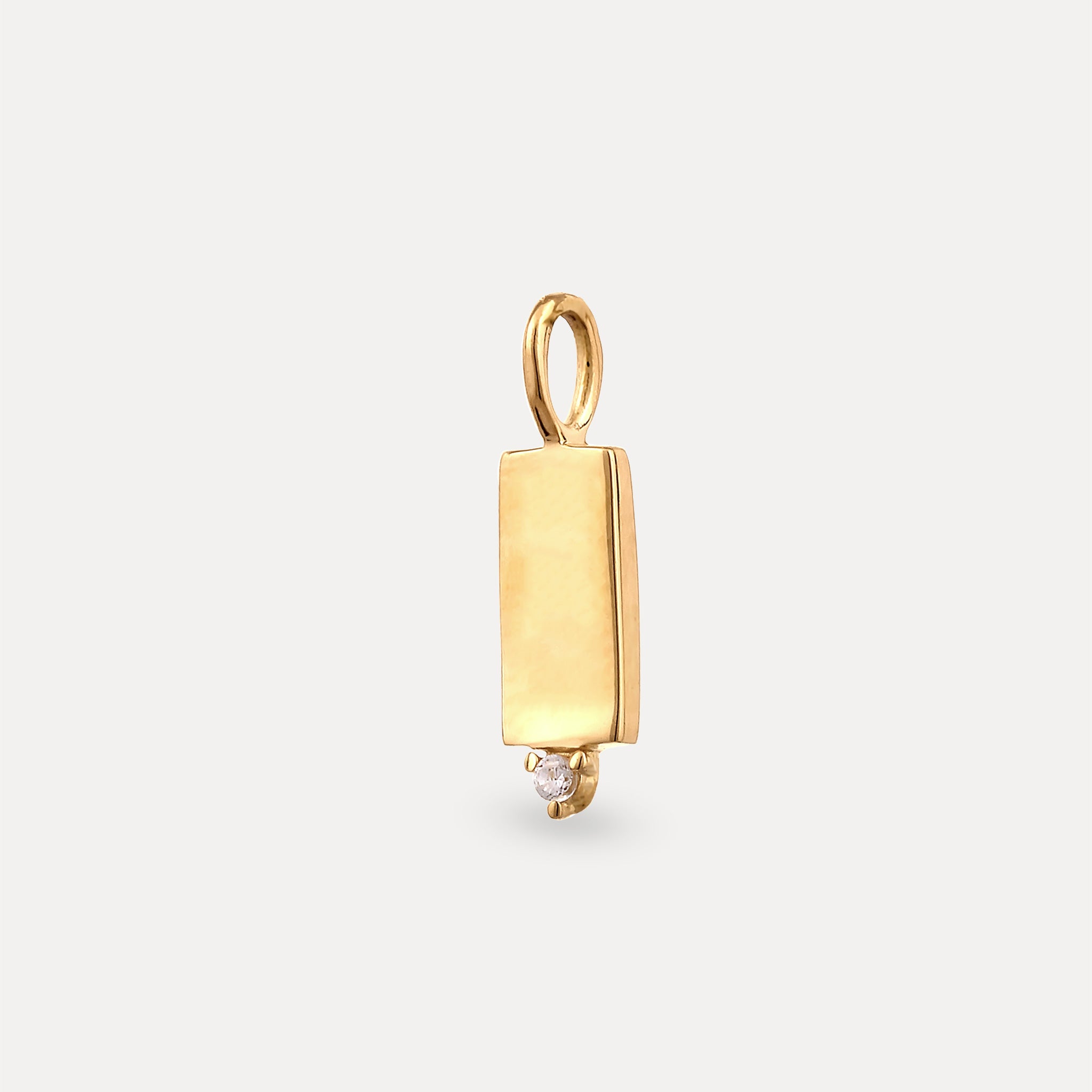 Saphir Brick Tag Anhänger