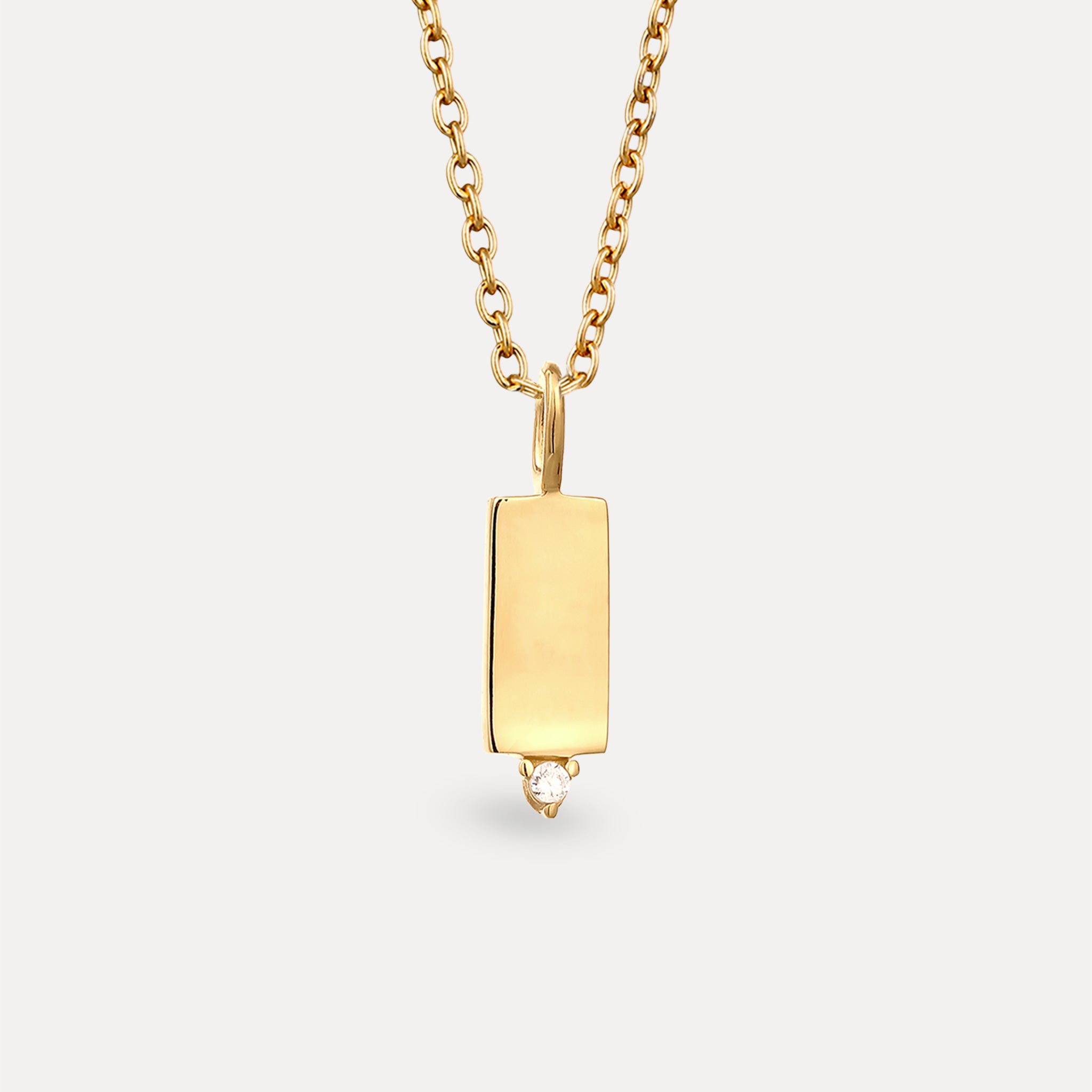 Saphir Brick Tag Anhänger
