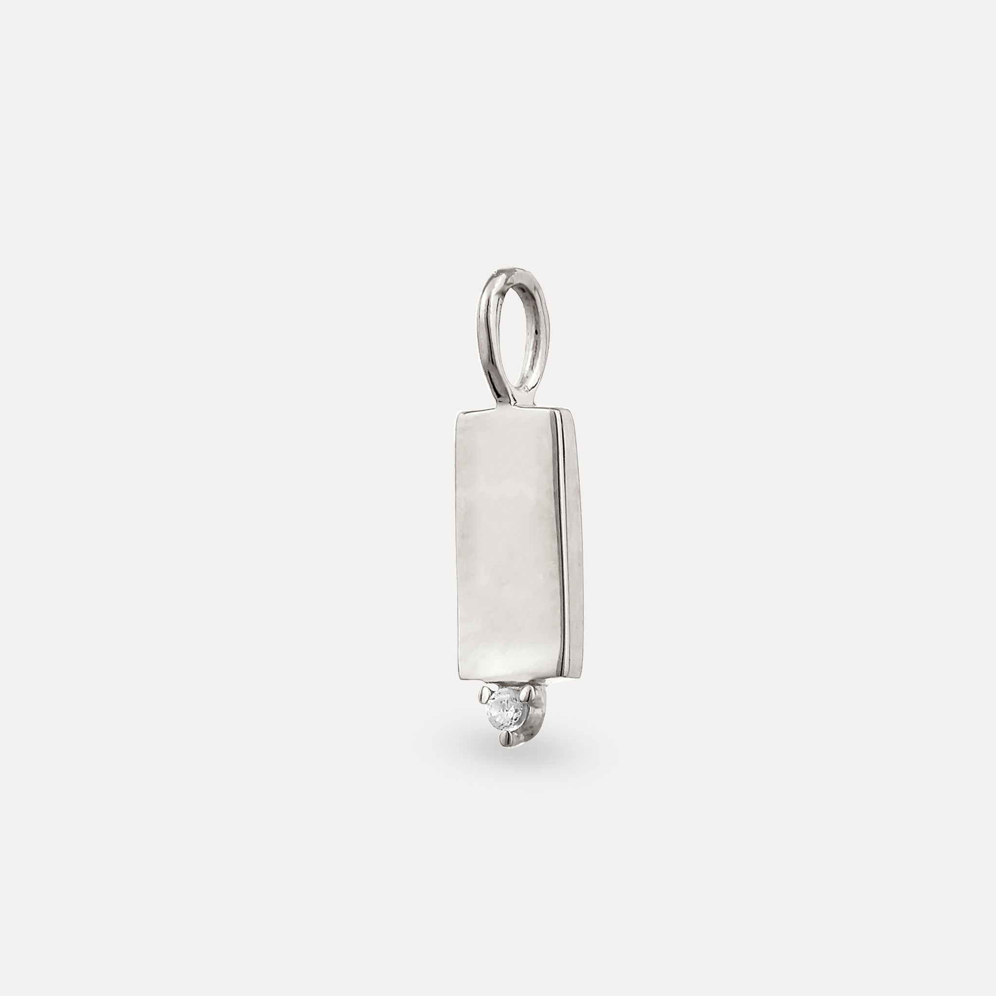 Saphir Brick Tag Anhänger