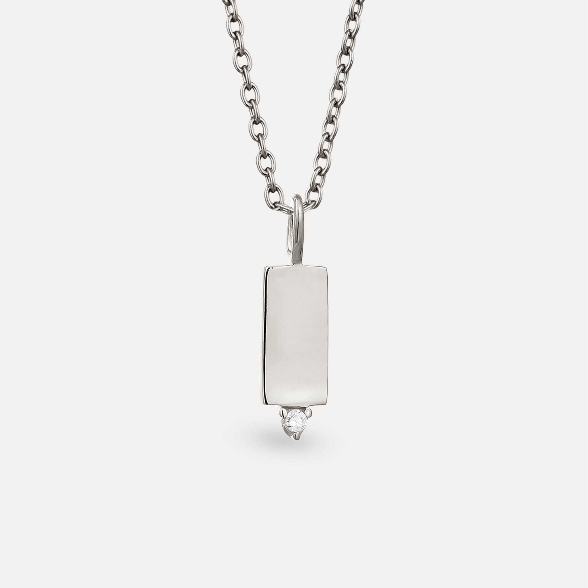 Saphir Brick Tag Anhänger