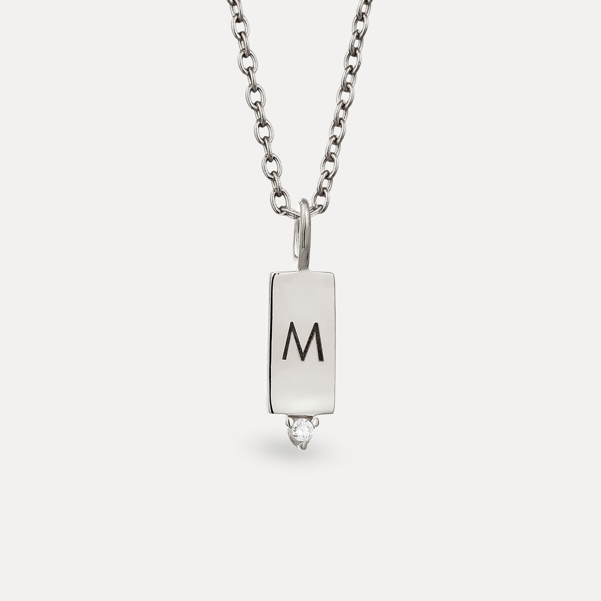 Saphir Engravable Brick Tag Anhänger