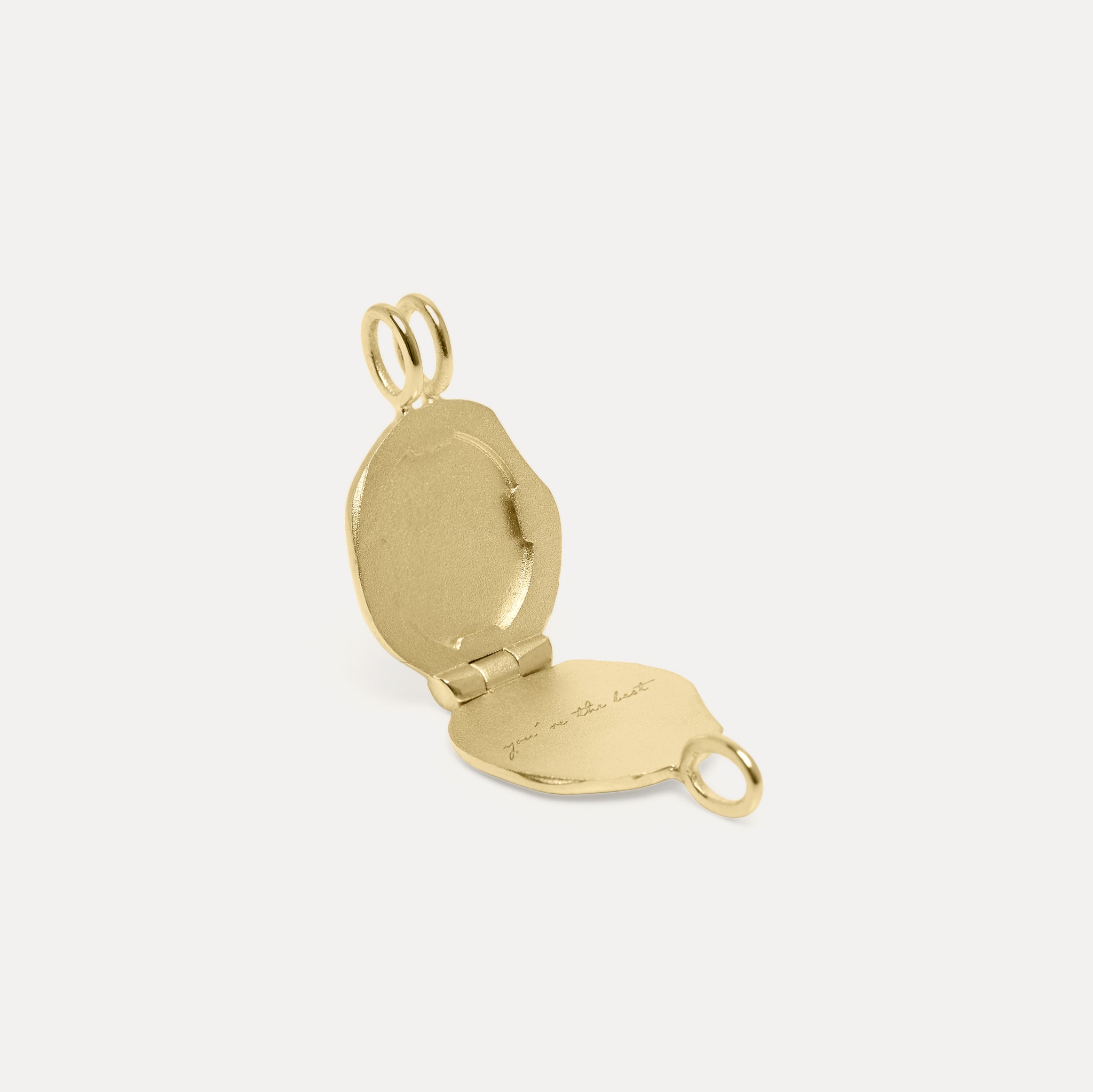 Engravable Seal Medaillon Anhänger | 585 Gold