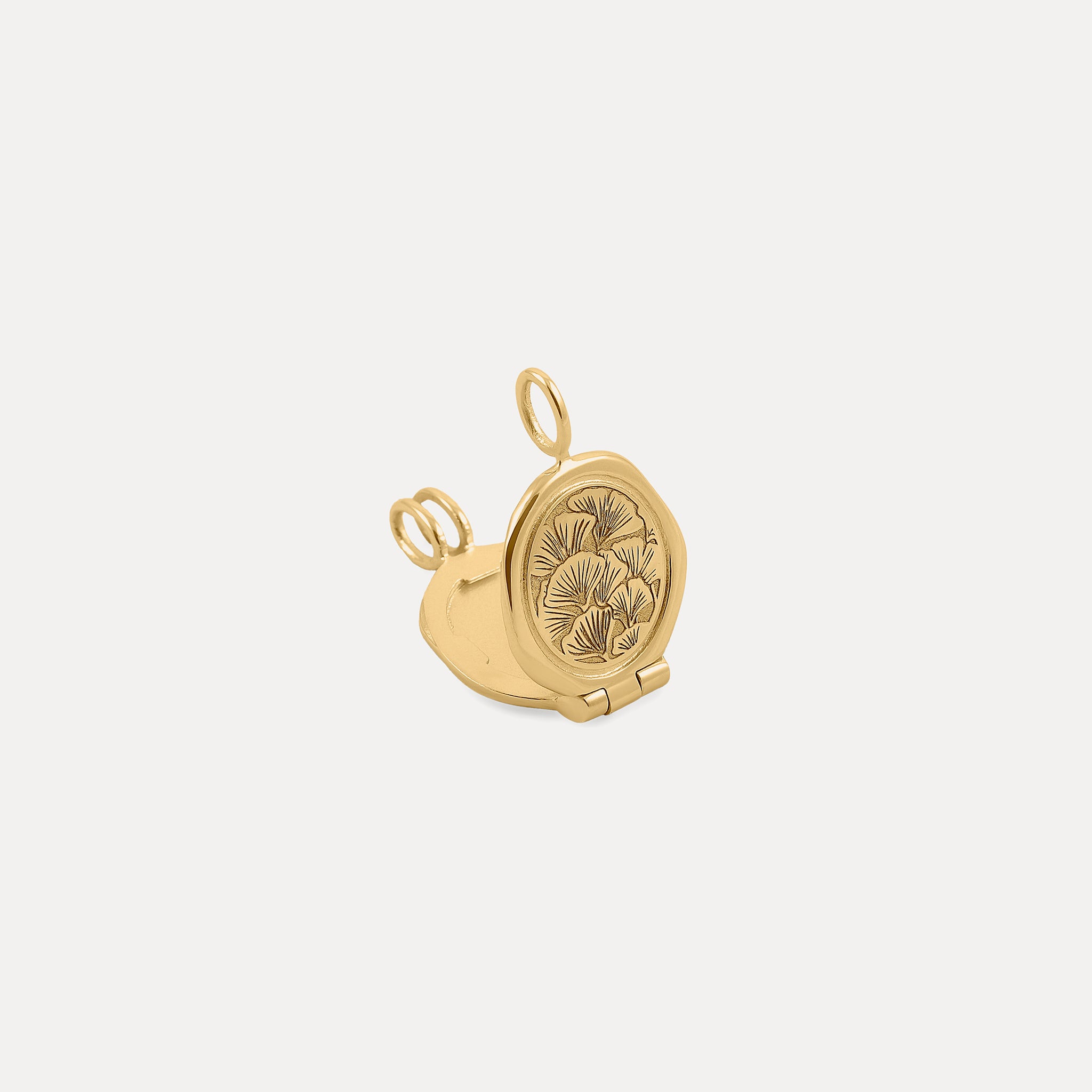 Nouveau Flower Seal Medaillon Kette