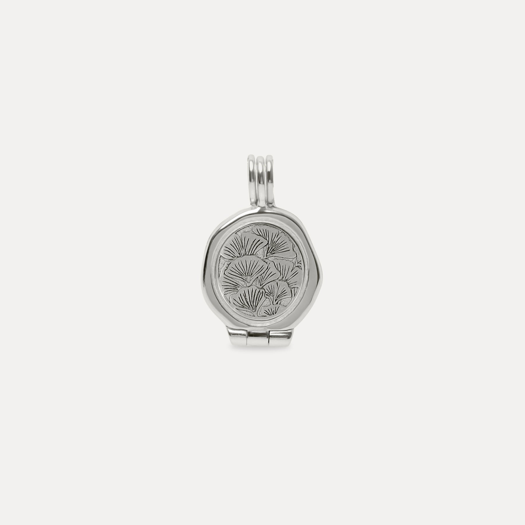 Nouveau Flower Seal Medaillon Kette