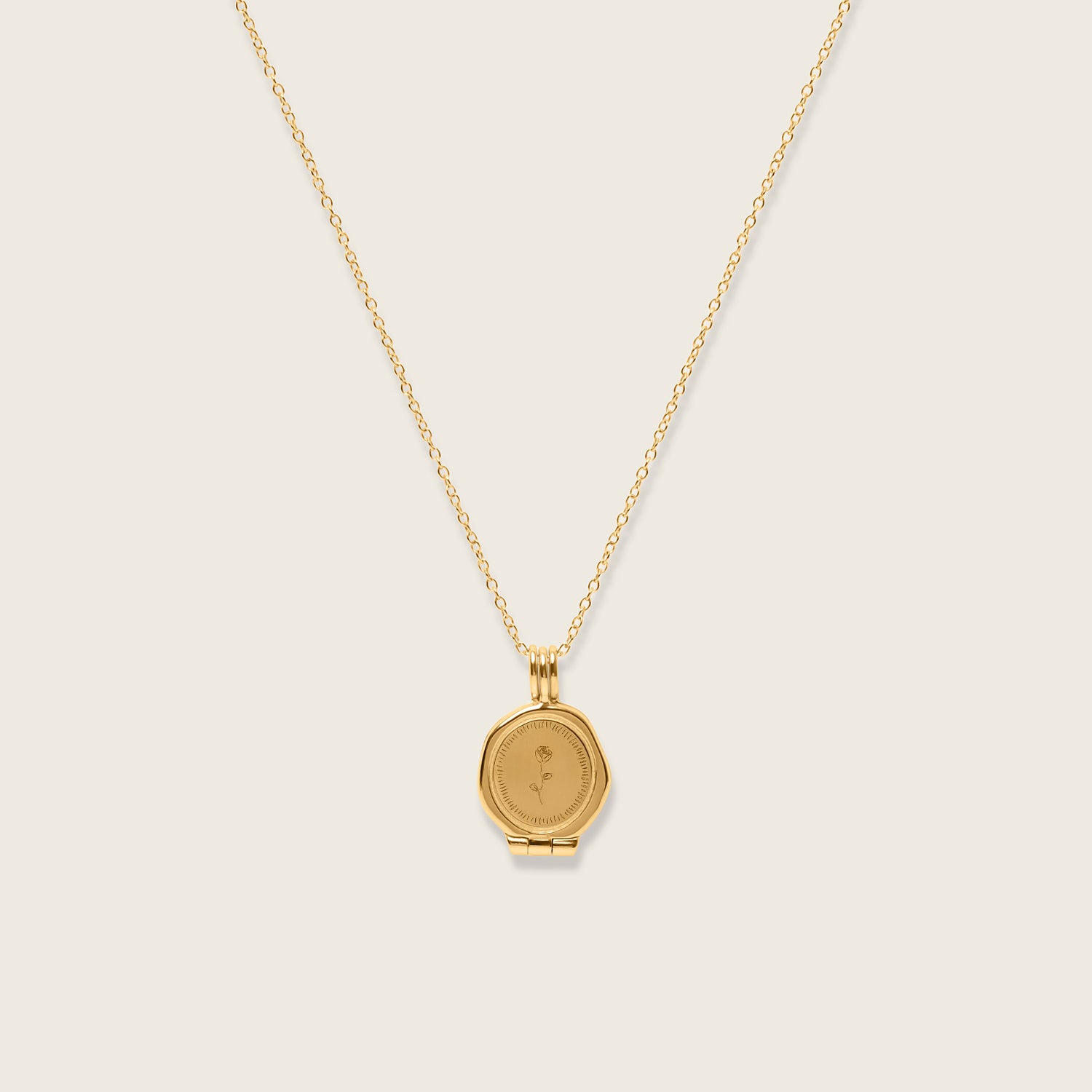 Rose Seal Medaillon Kette