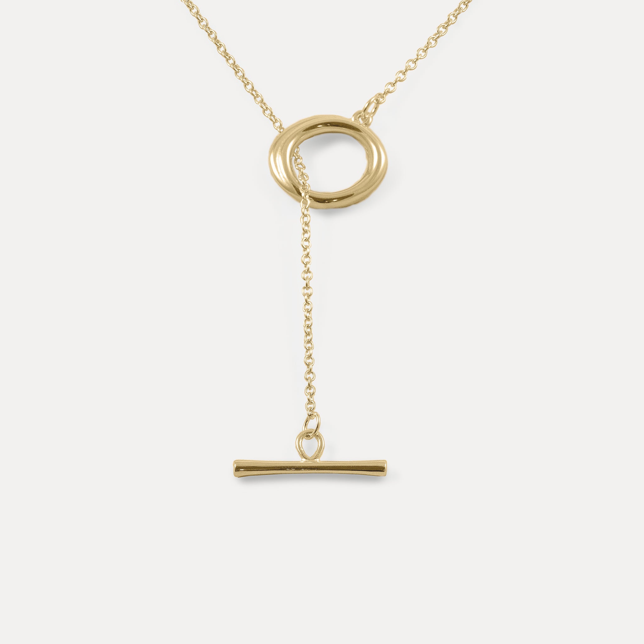 Bonds Path Loop Lariat Kette 14k Massivgold