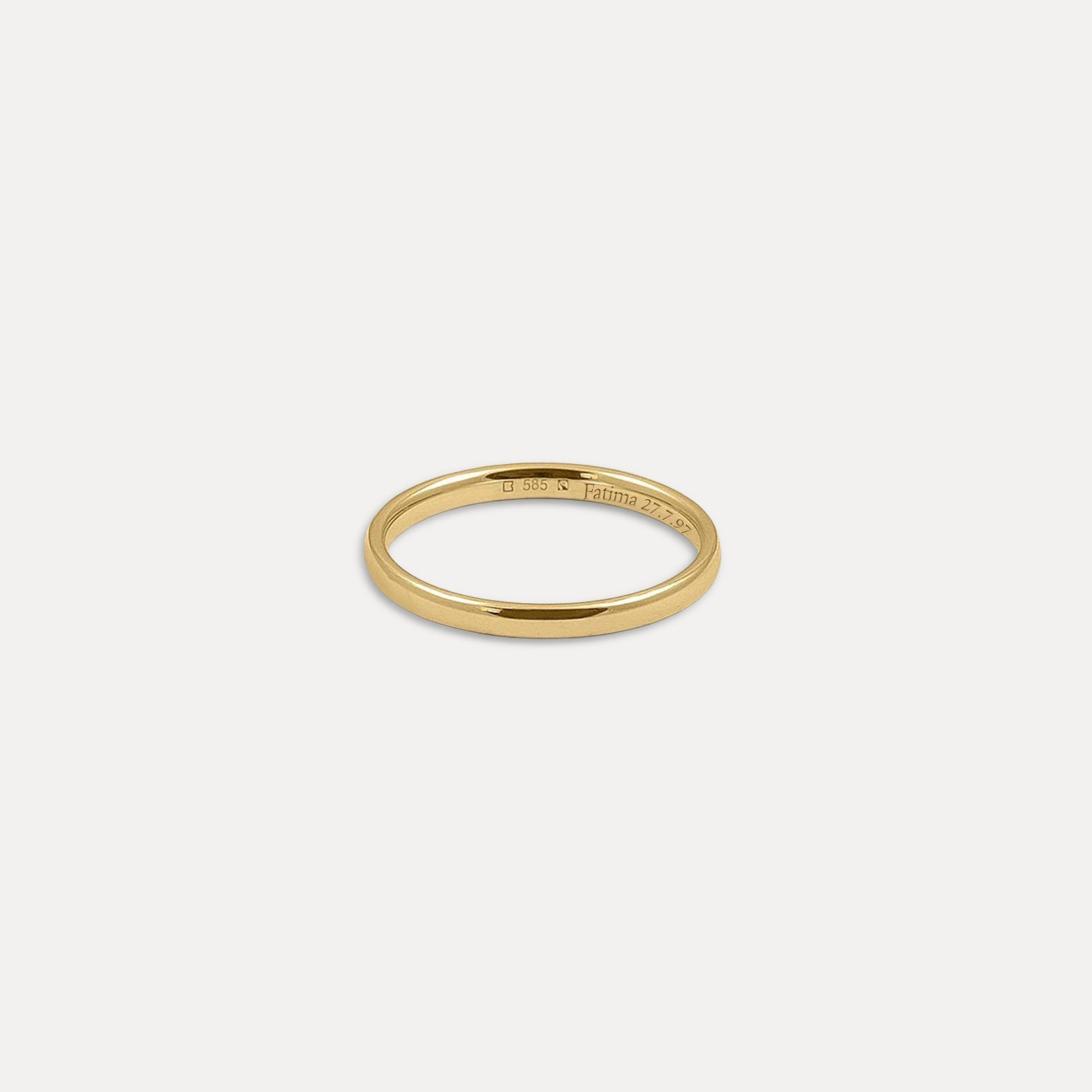 Simple Round Fair Band | 585 Gold