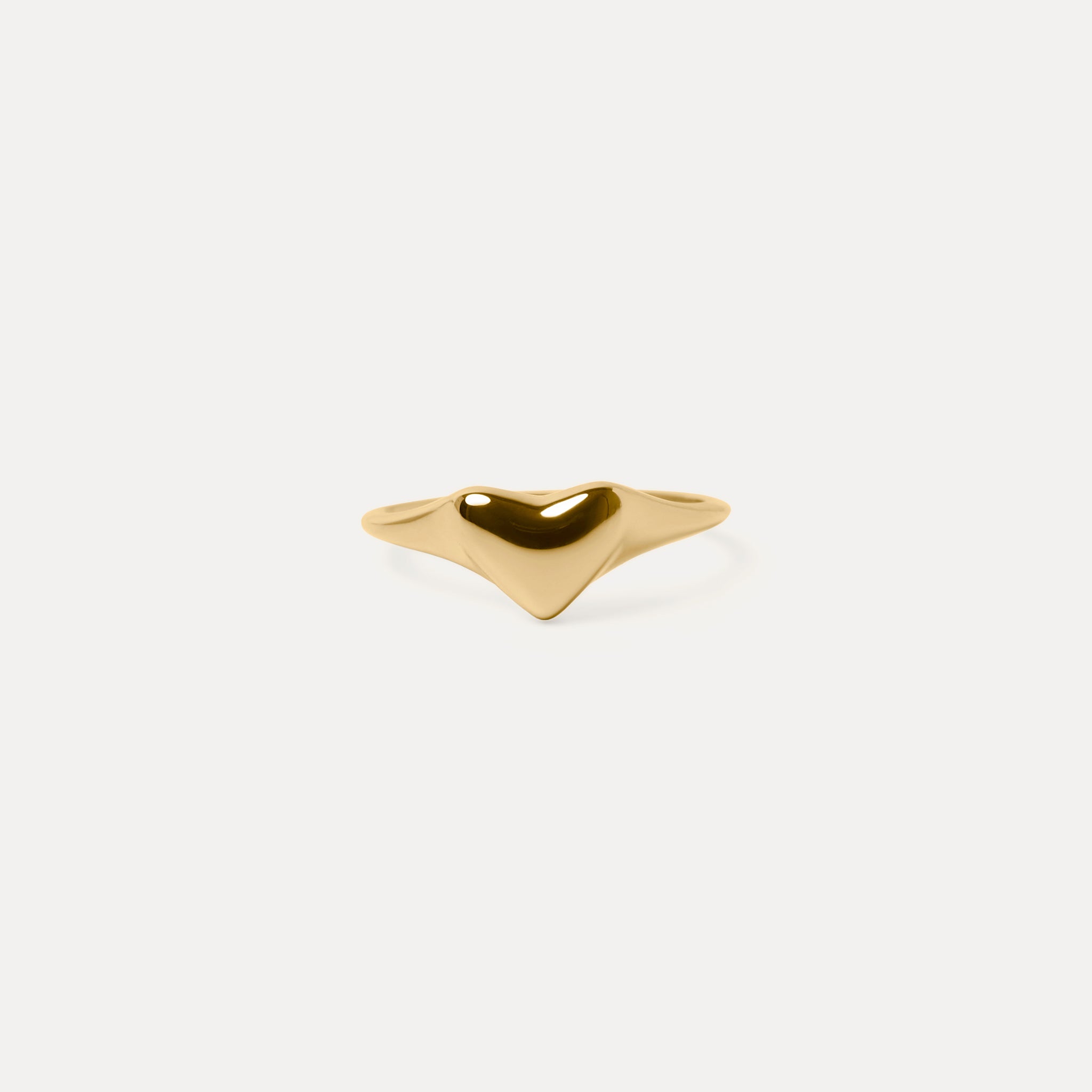 Soft Heart Siegelring 14k Massivgold