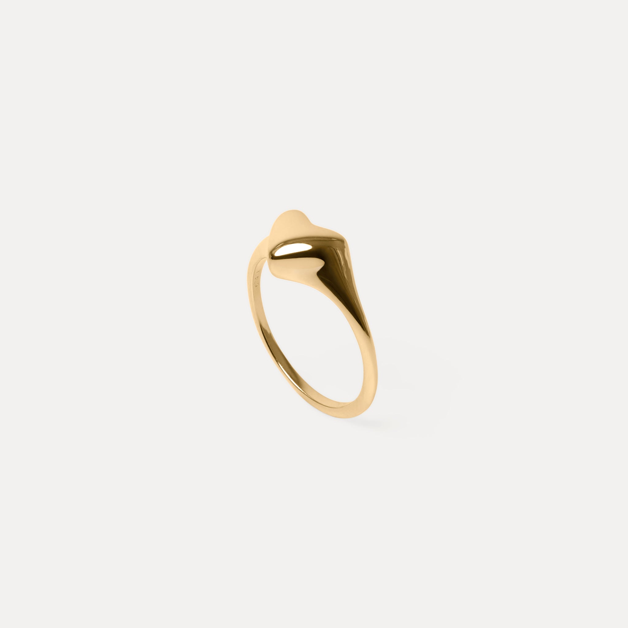 Soft Heart Siegelring 14k Massivgold