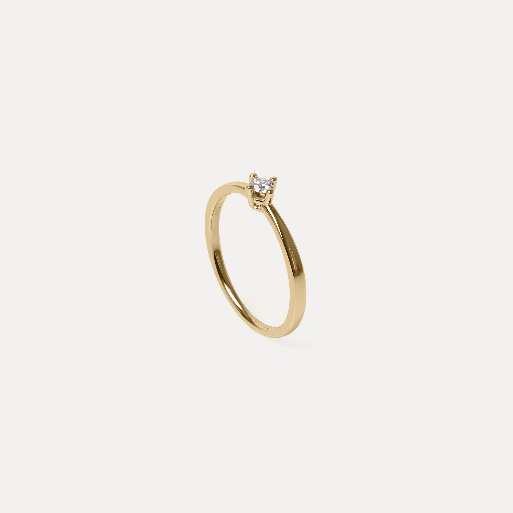 Diamant Solitär Engagement Ring | 585 Gold