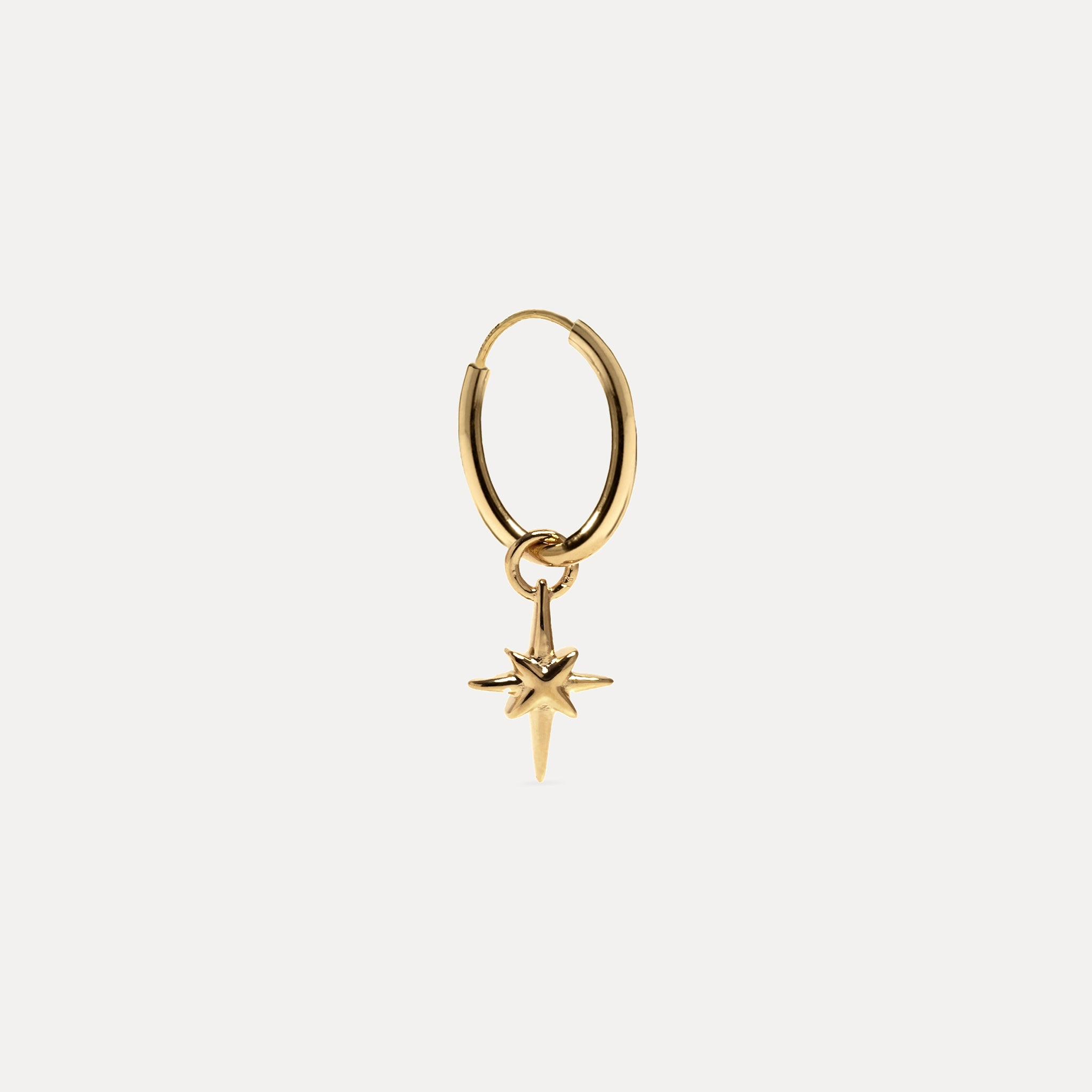 Star Light Creolen Ohrringe - Single | 585 Gold