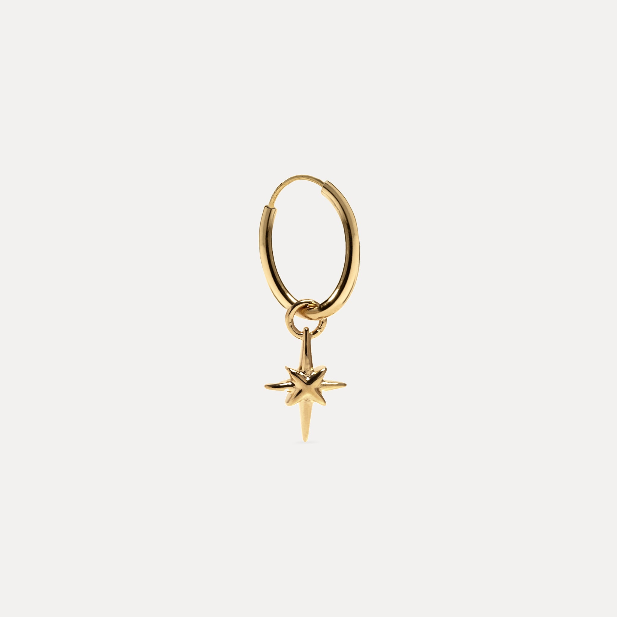 Star Light Kreolen 14k Massivgold - Single