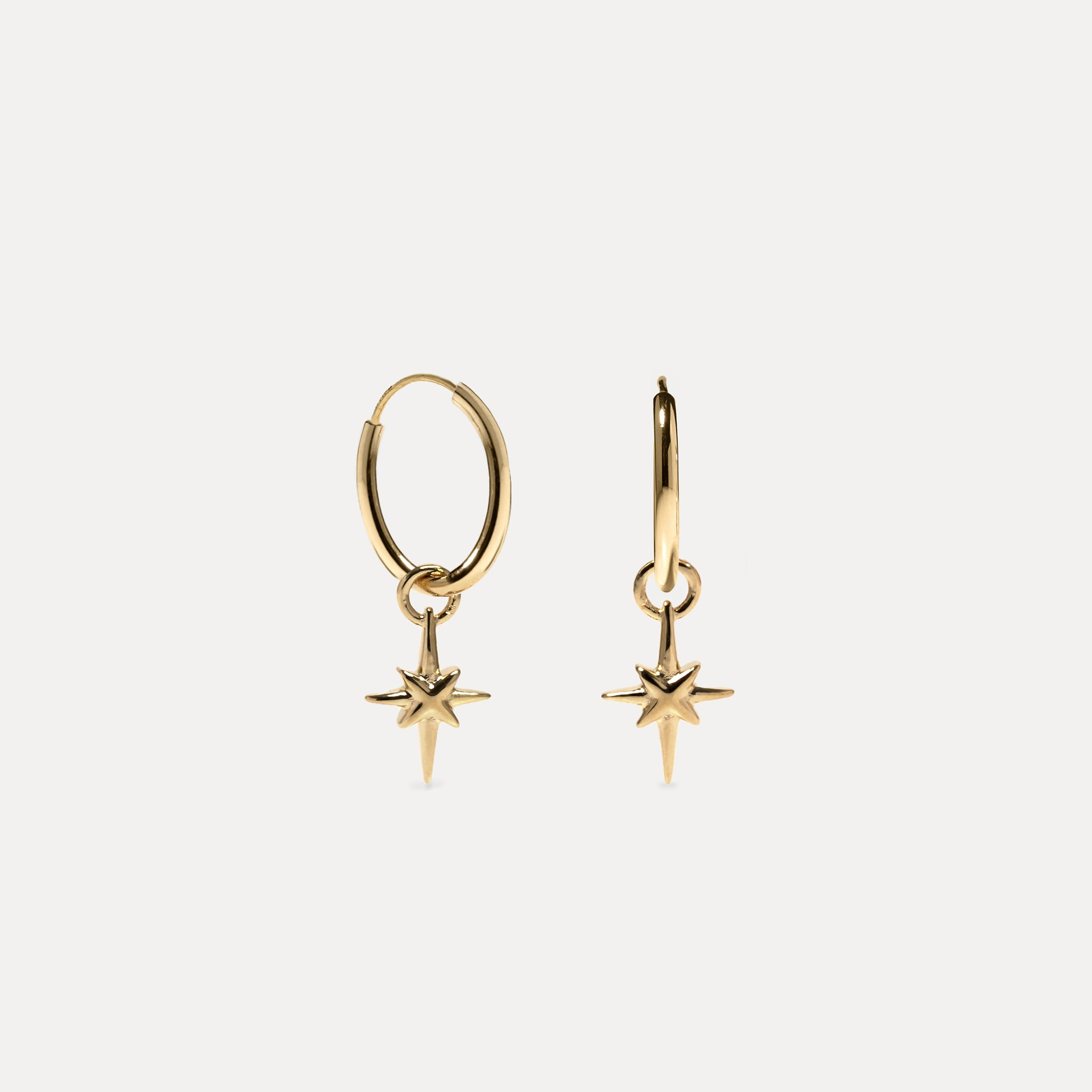 Star Light Creolen Ohrringe | 585 Gold