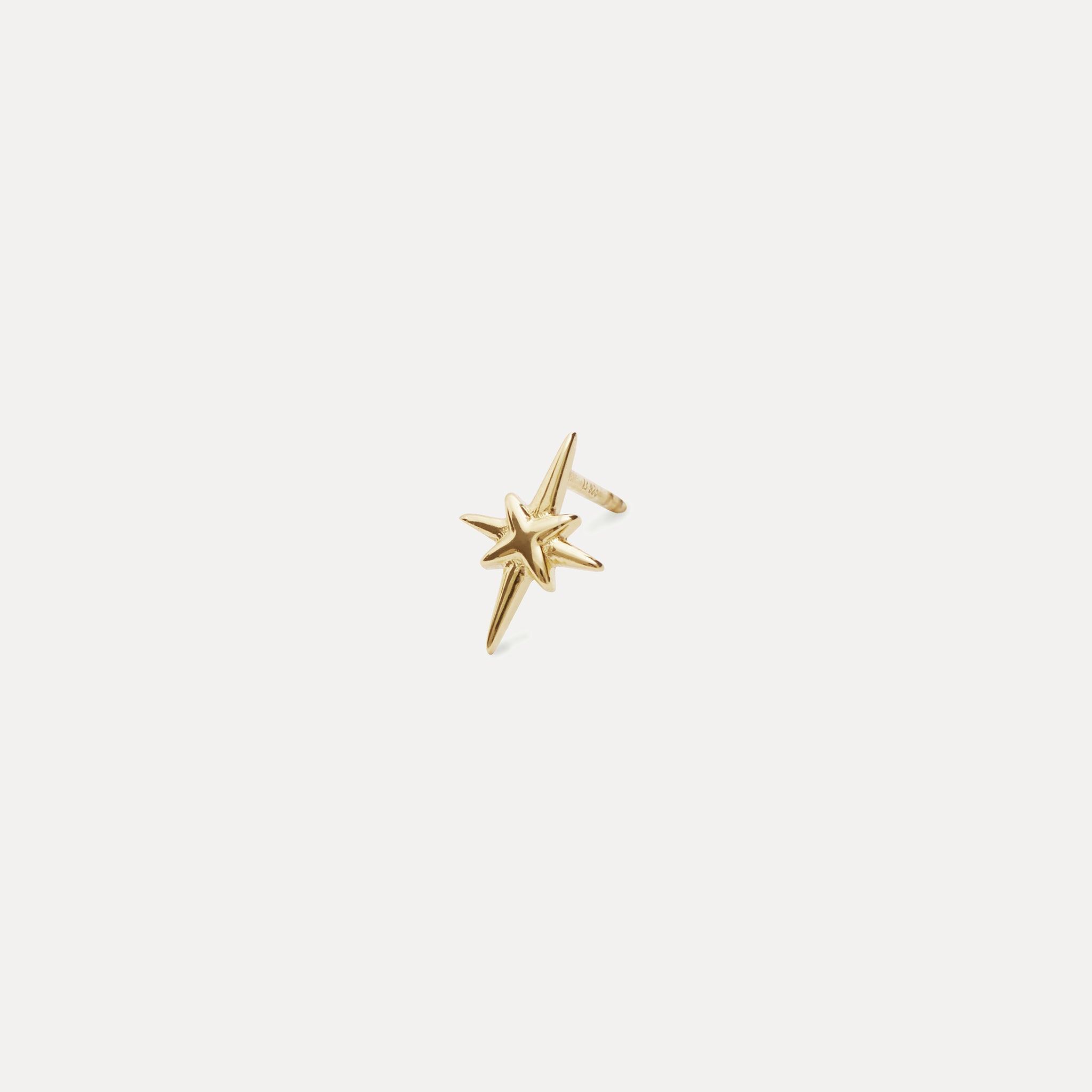 Star Light Ohrstecker 14k Massivgold- Single